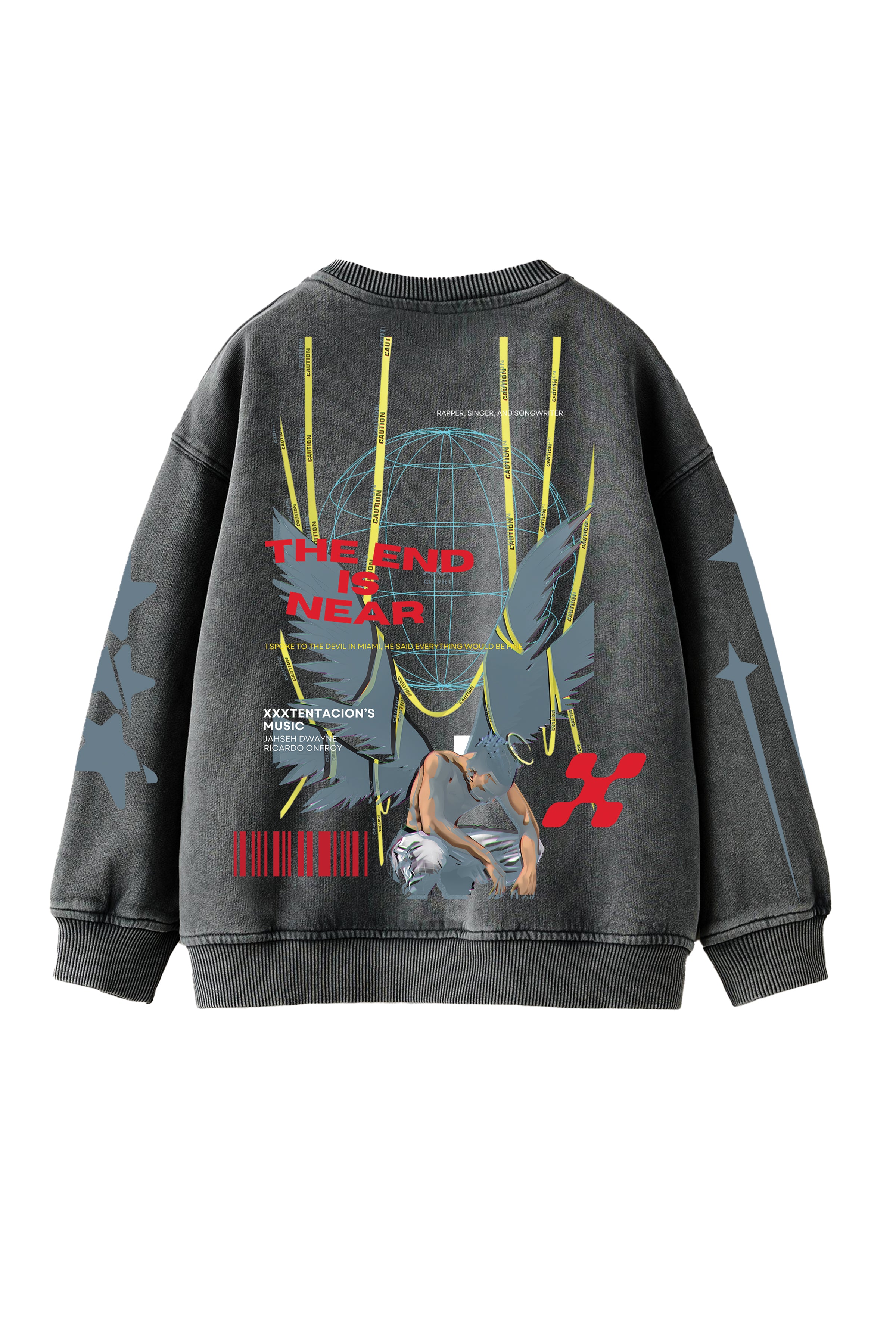 hjbjb Fashion Casual 3D Print Xxxtentacion Men Women Hoodie Boys Girls Fashion Singer Fit Sweater, Bordes s., S
