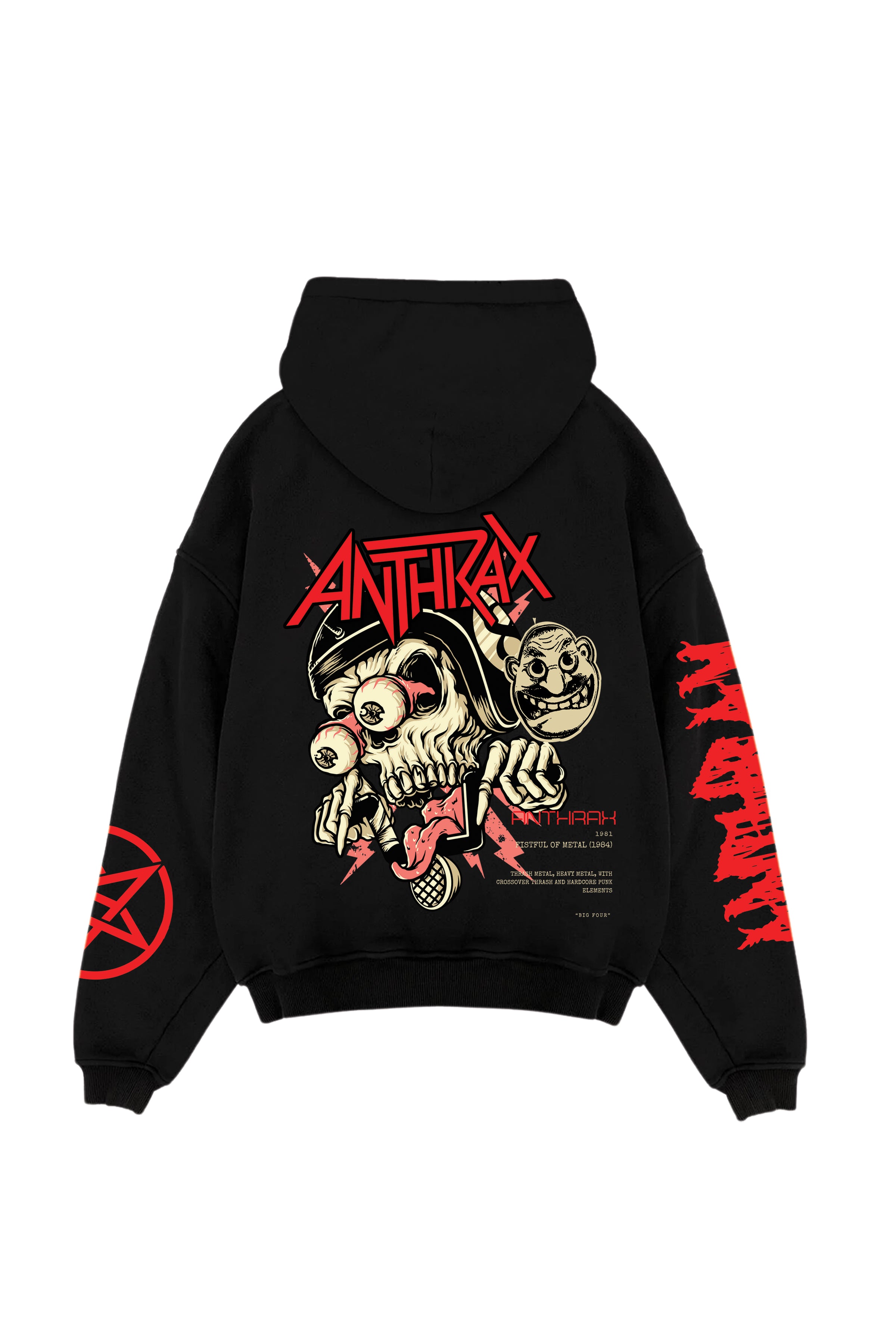 Anthrax Designed Oversized Hoodie