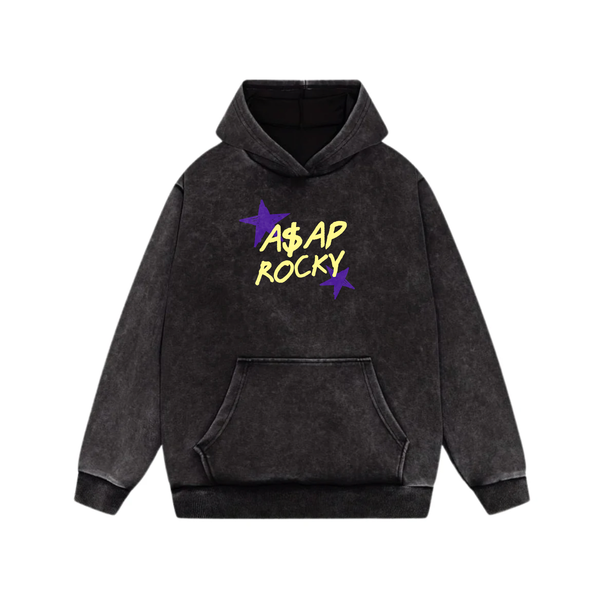 Flacko Acid Wash Oversized Hoodie
