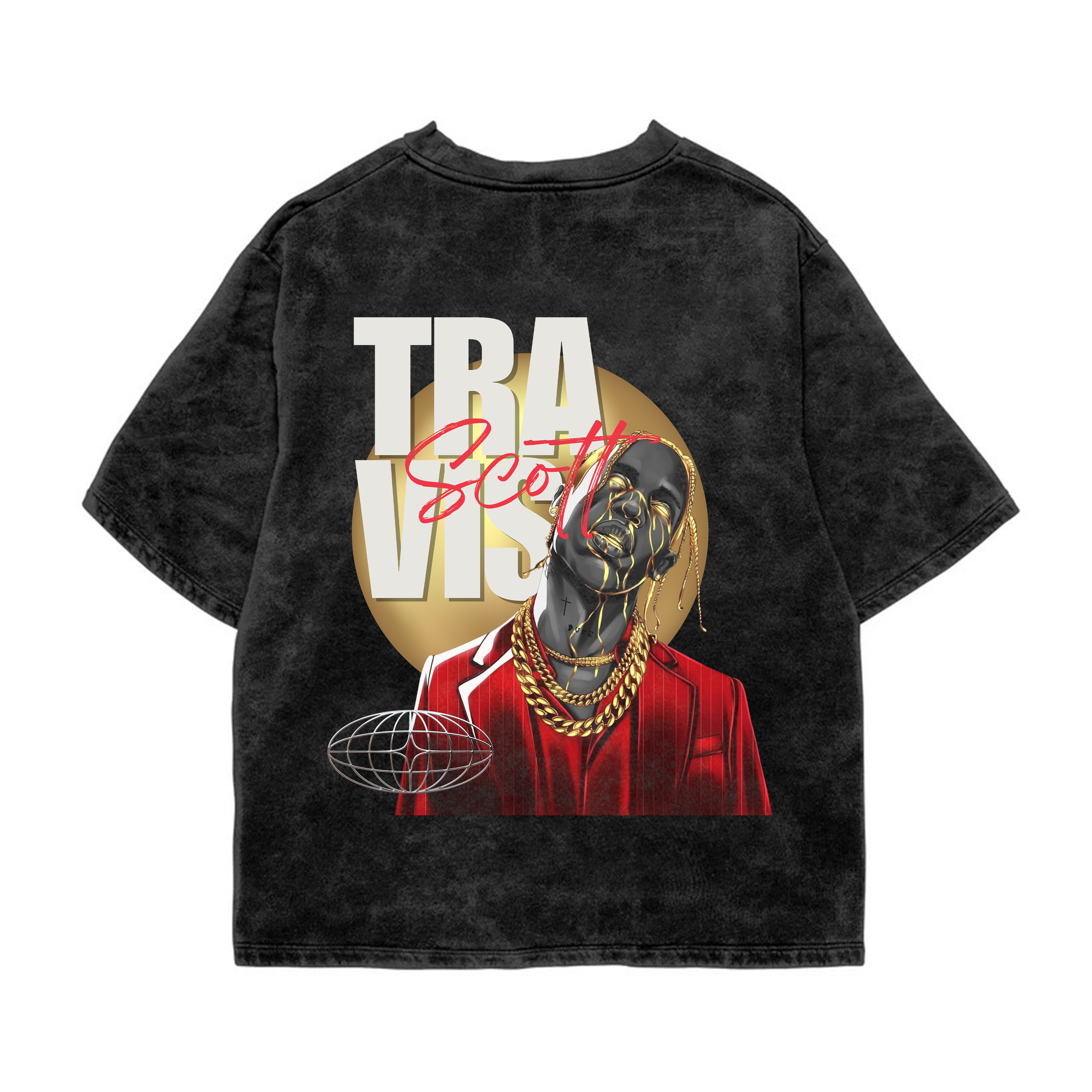 Travis Scott Acid wash Oversized Tee