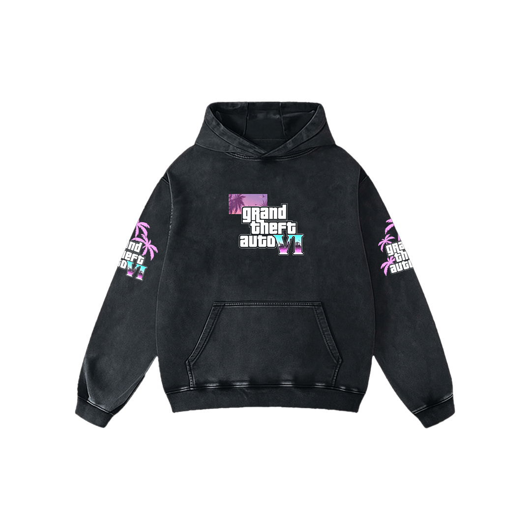 GTA VI Acid Wash Hoodie