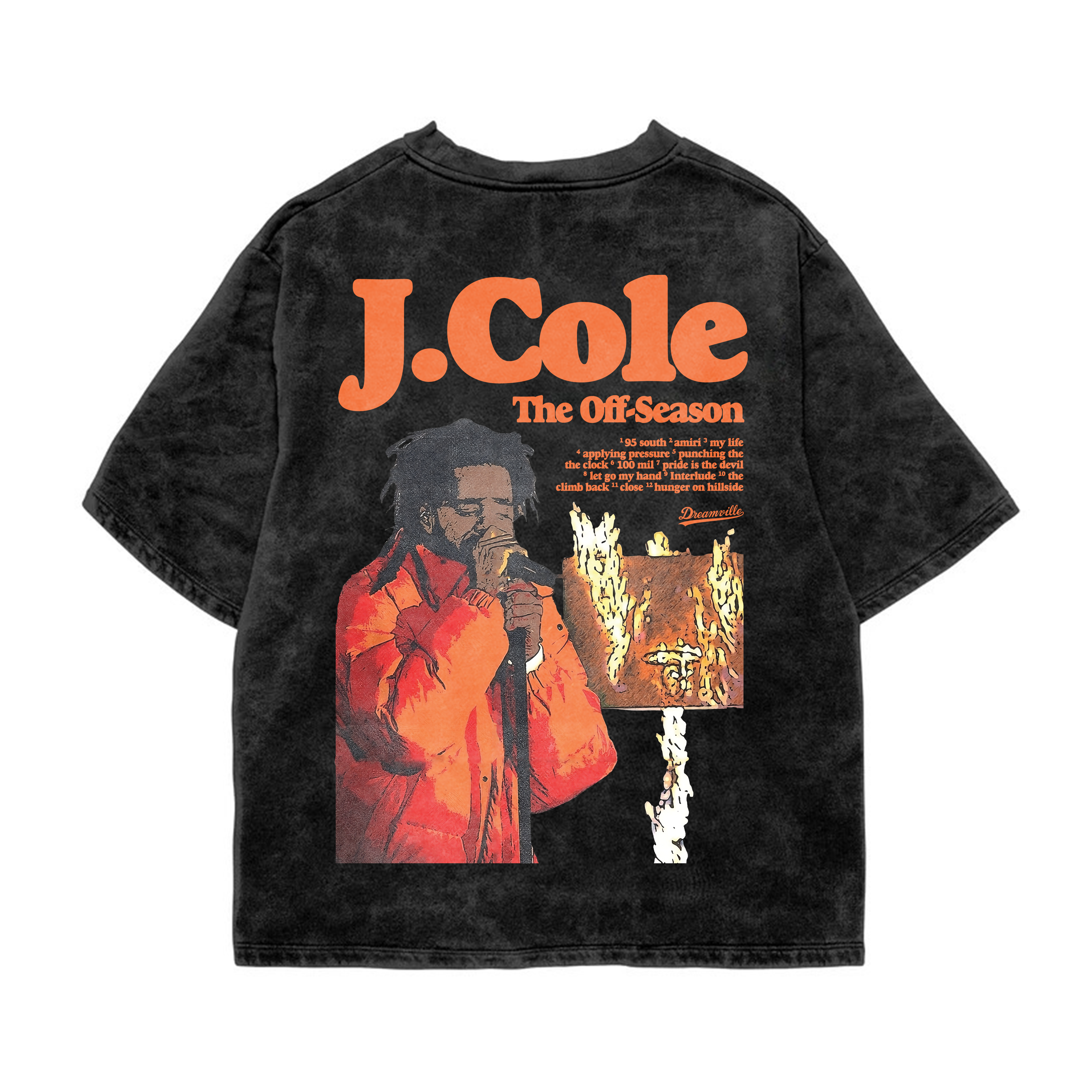 J.COLE Acid Wash Oversized Tee