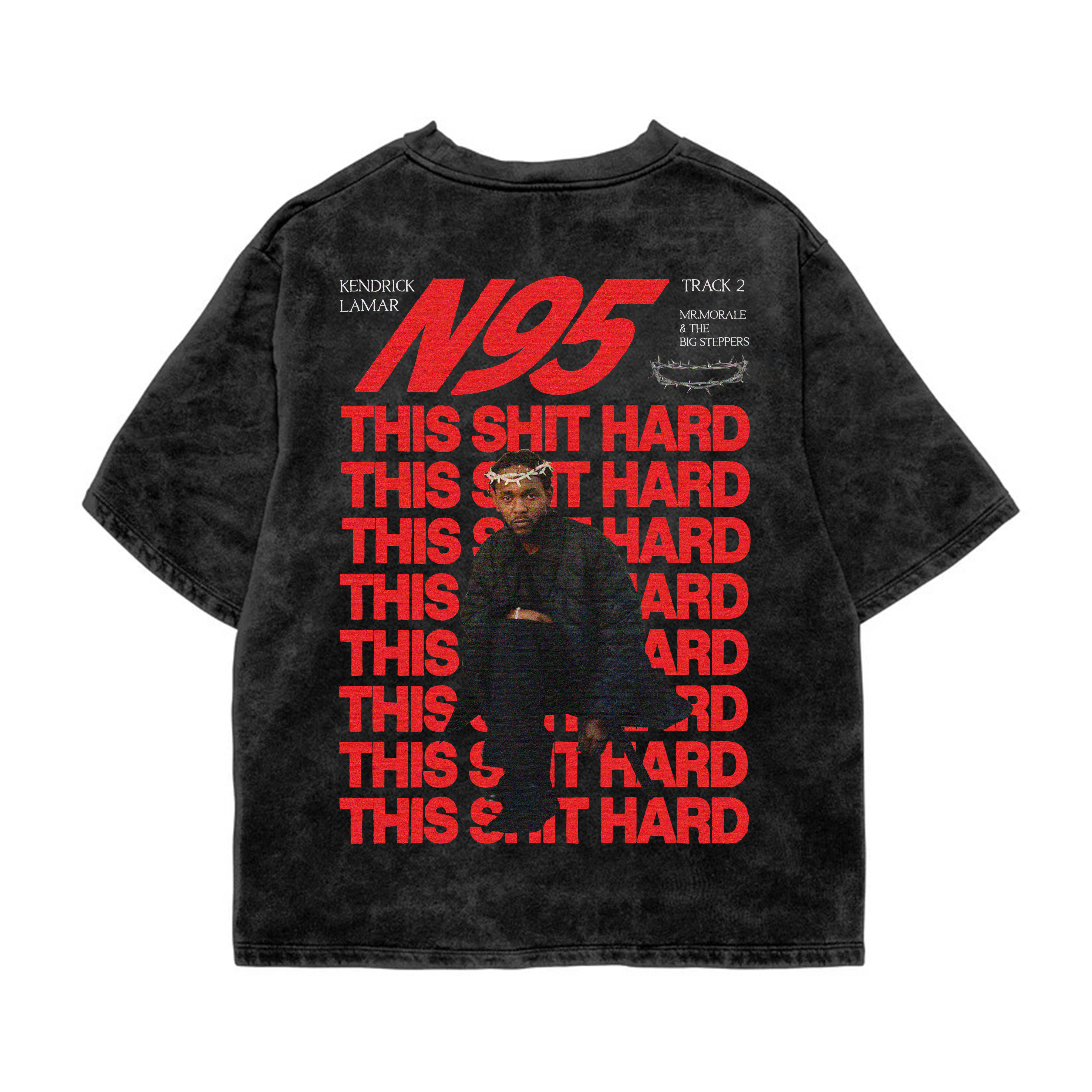 N95 Acid Wash Oversized Tee