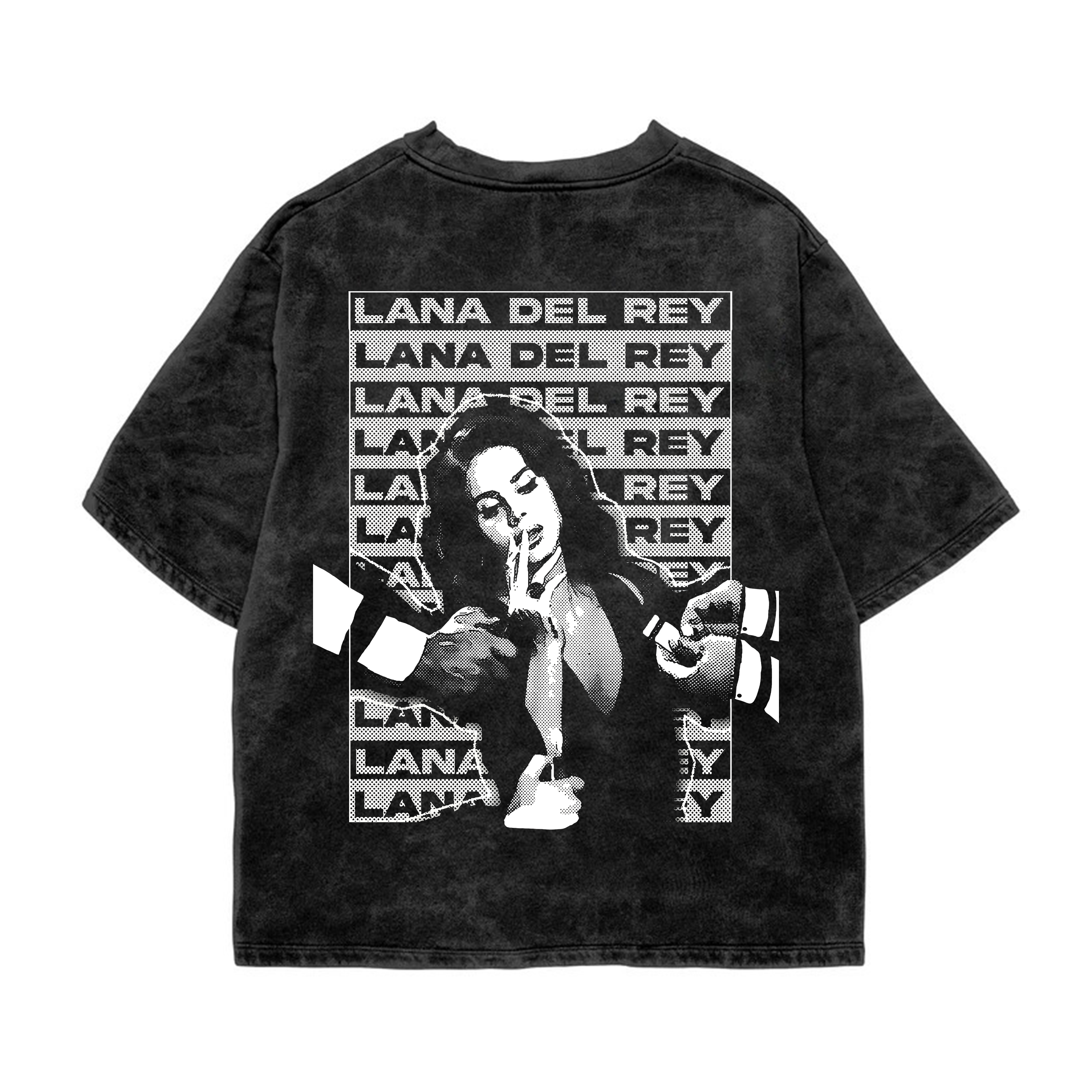 Lana Del Ray Acid Wash Oversized Tee