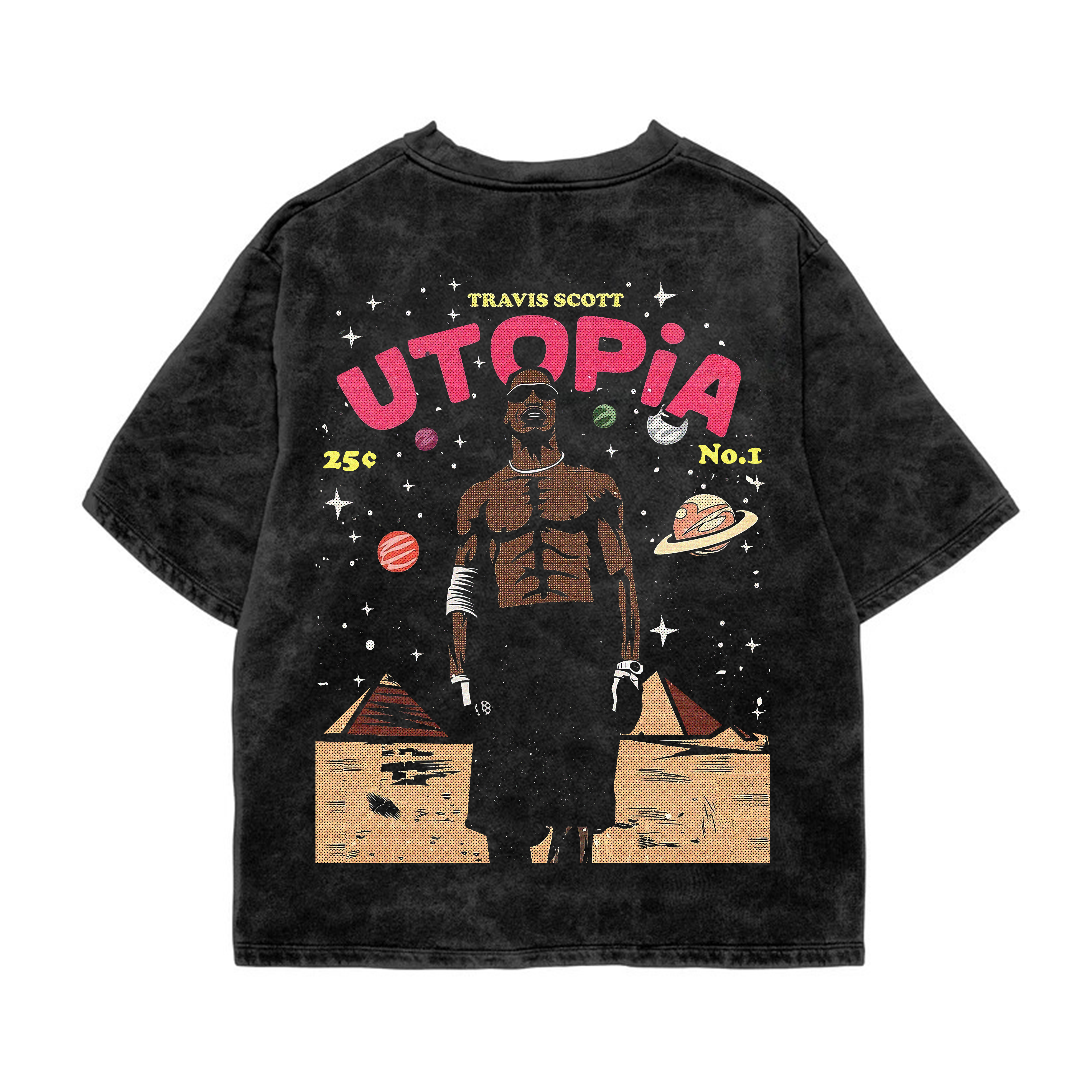 Utopia Acid Wash Oversized Tee