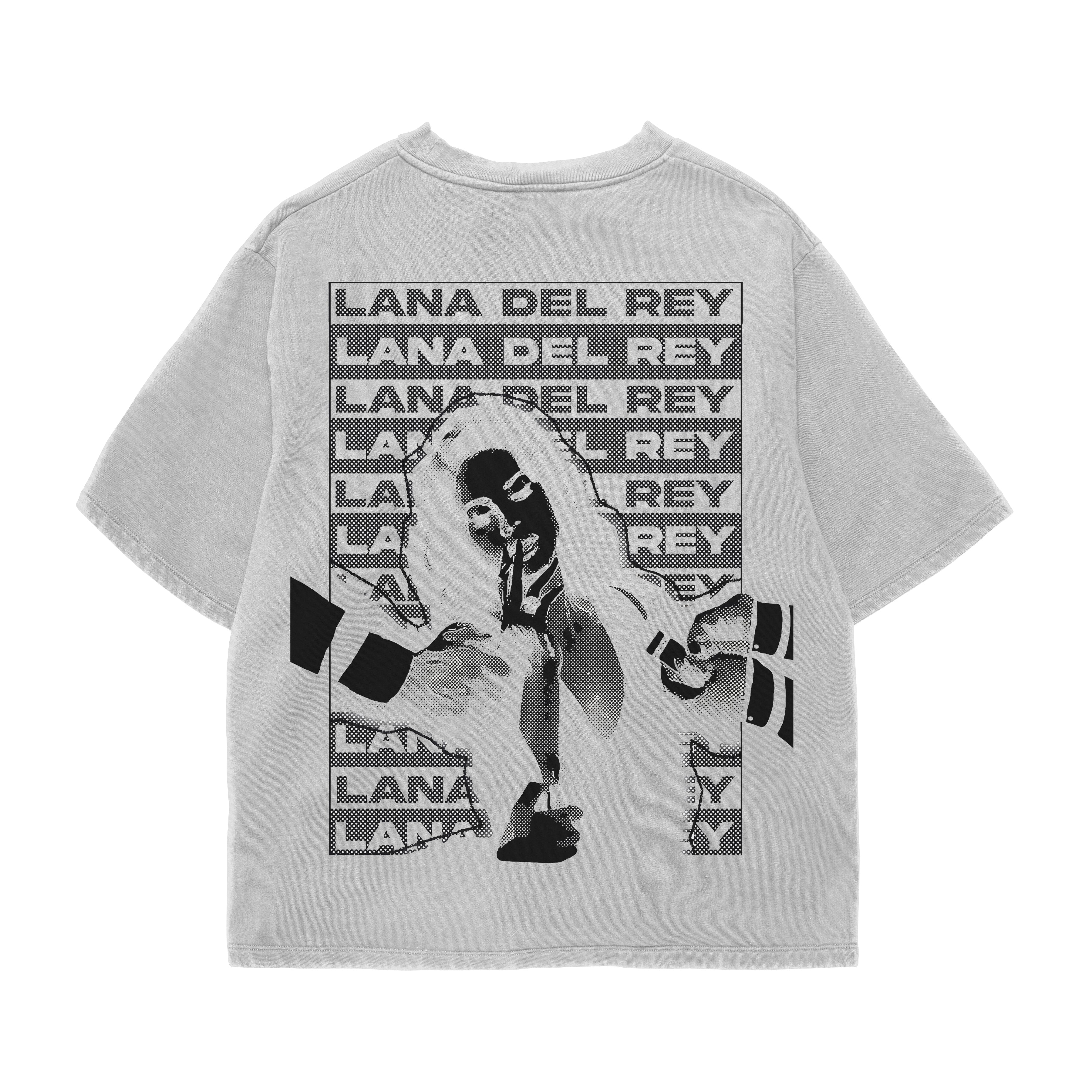 Lana Del Ray Acid Wash Oversized Tee
