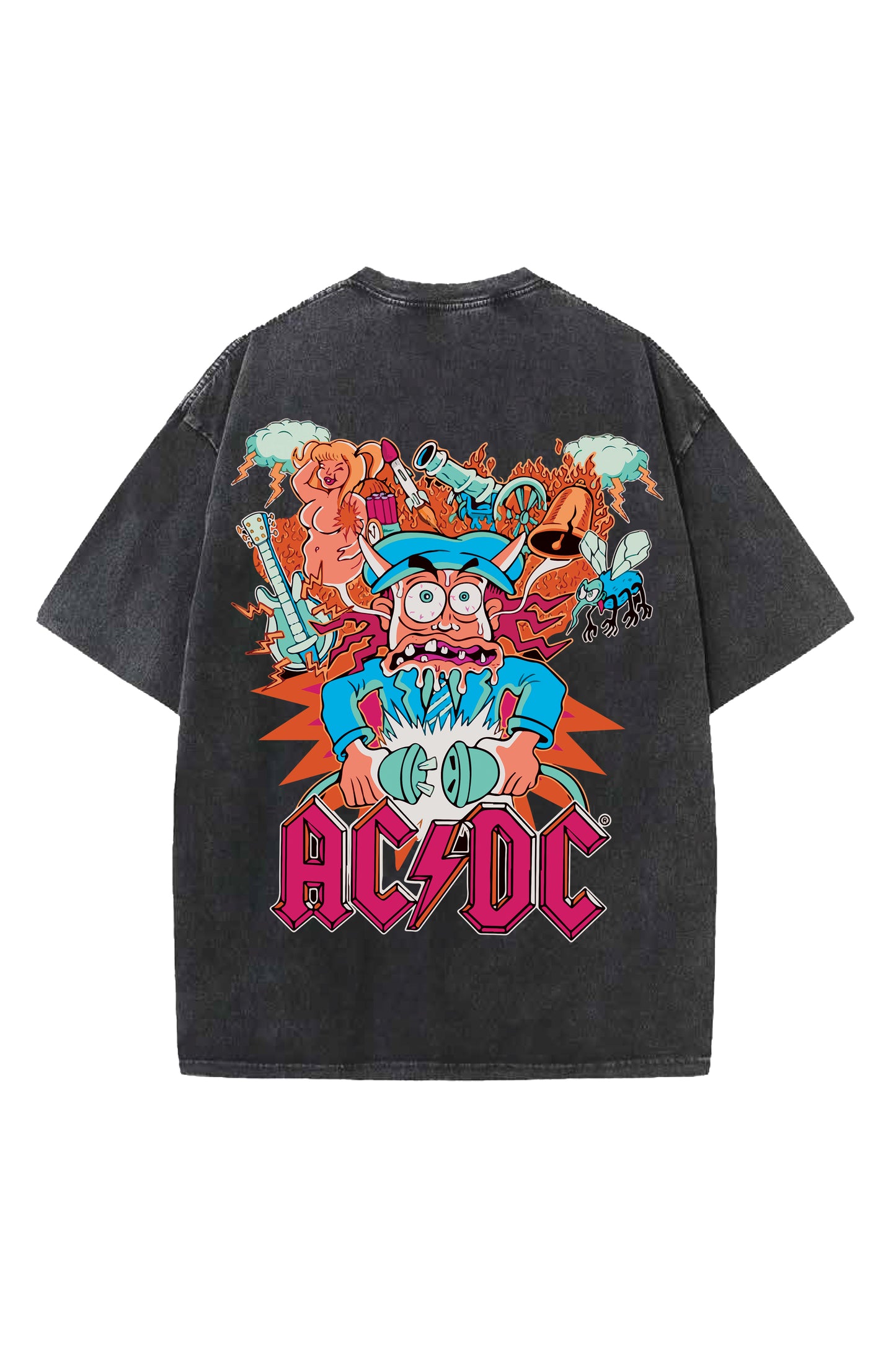 ACDC Designed Oversized T-shirt