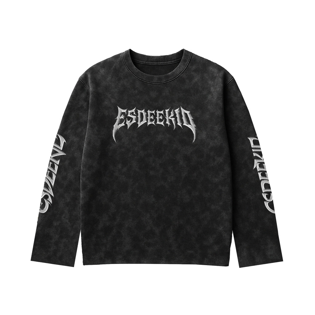 Faceless Acid Wash Full Sleeve Tee