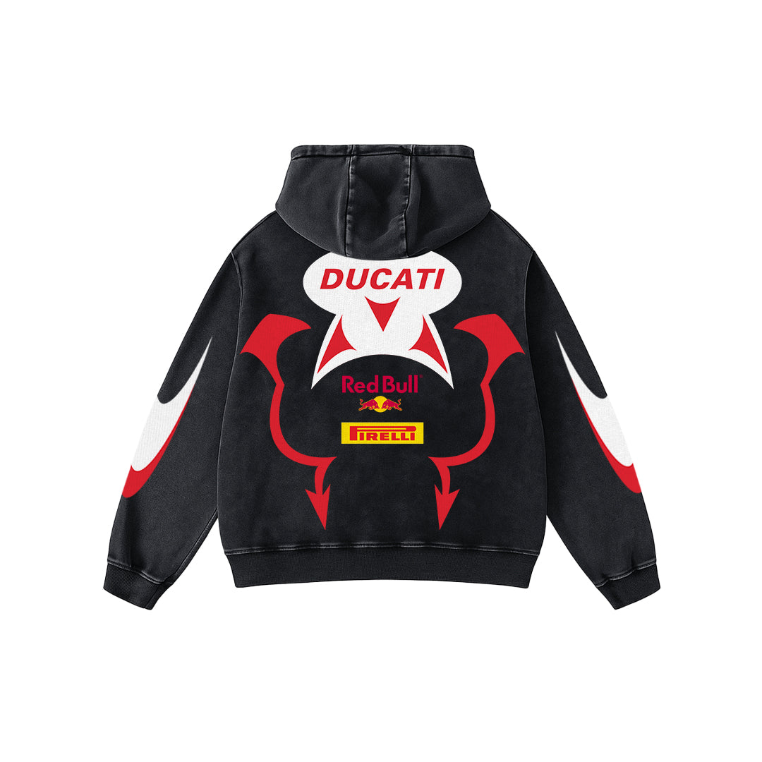 Inferno Apex Acid Wash Oversized Hoodie