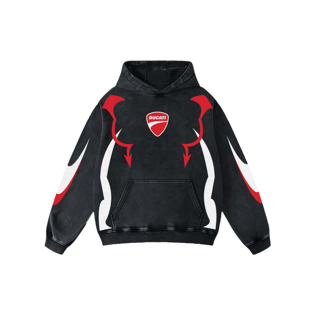 Inferno Apex Acid Wash Oversized Hoodie