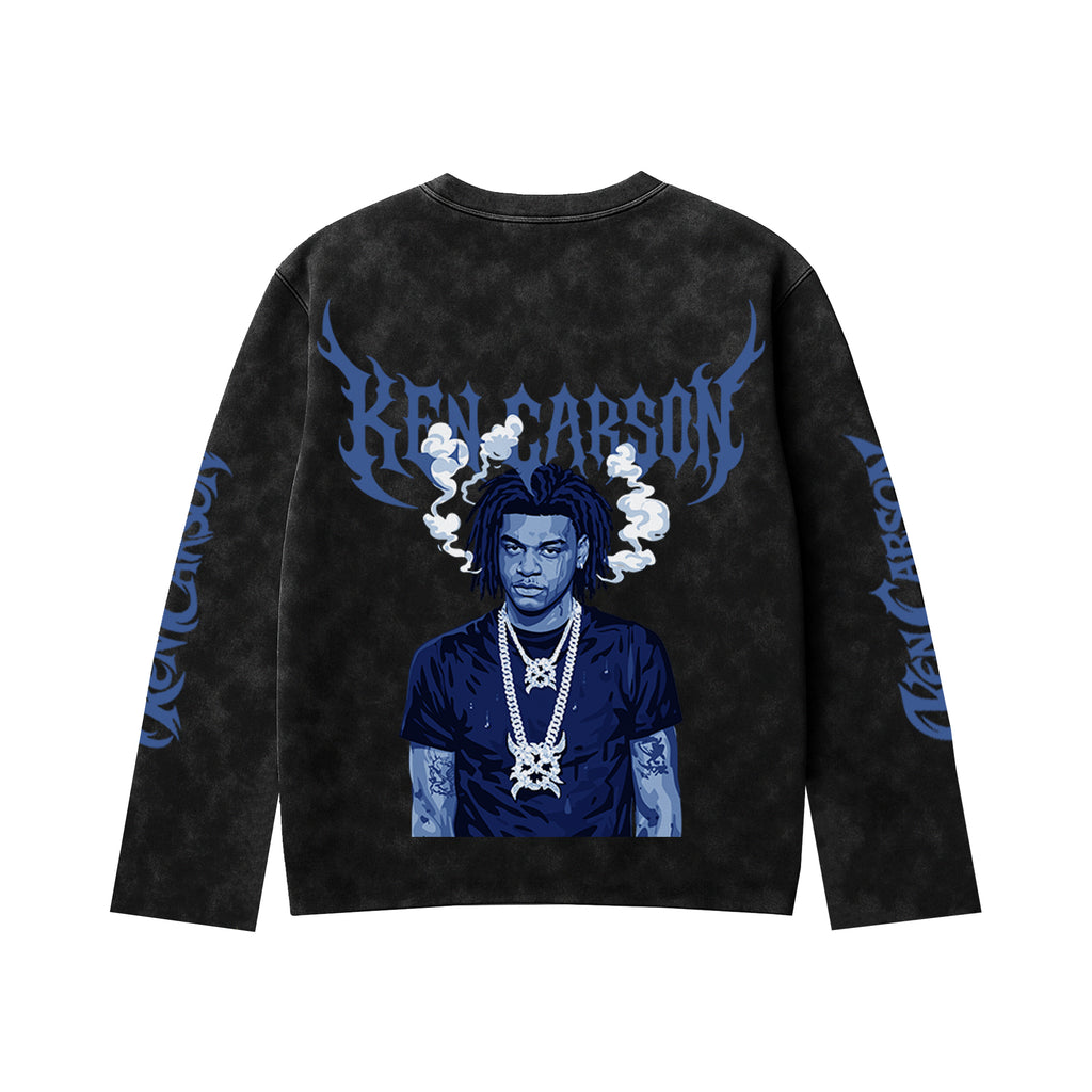 Blue Reign Acid Wash Full Sleeve Tee