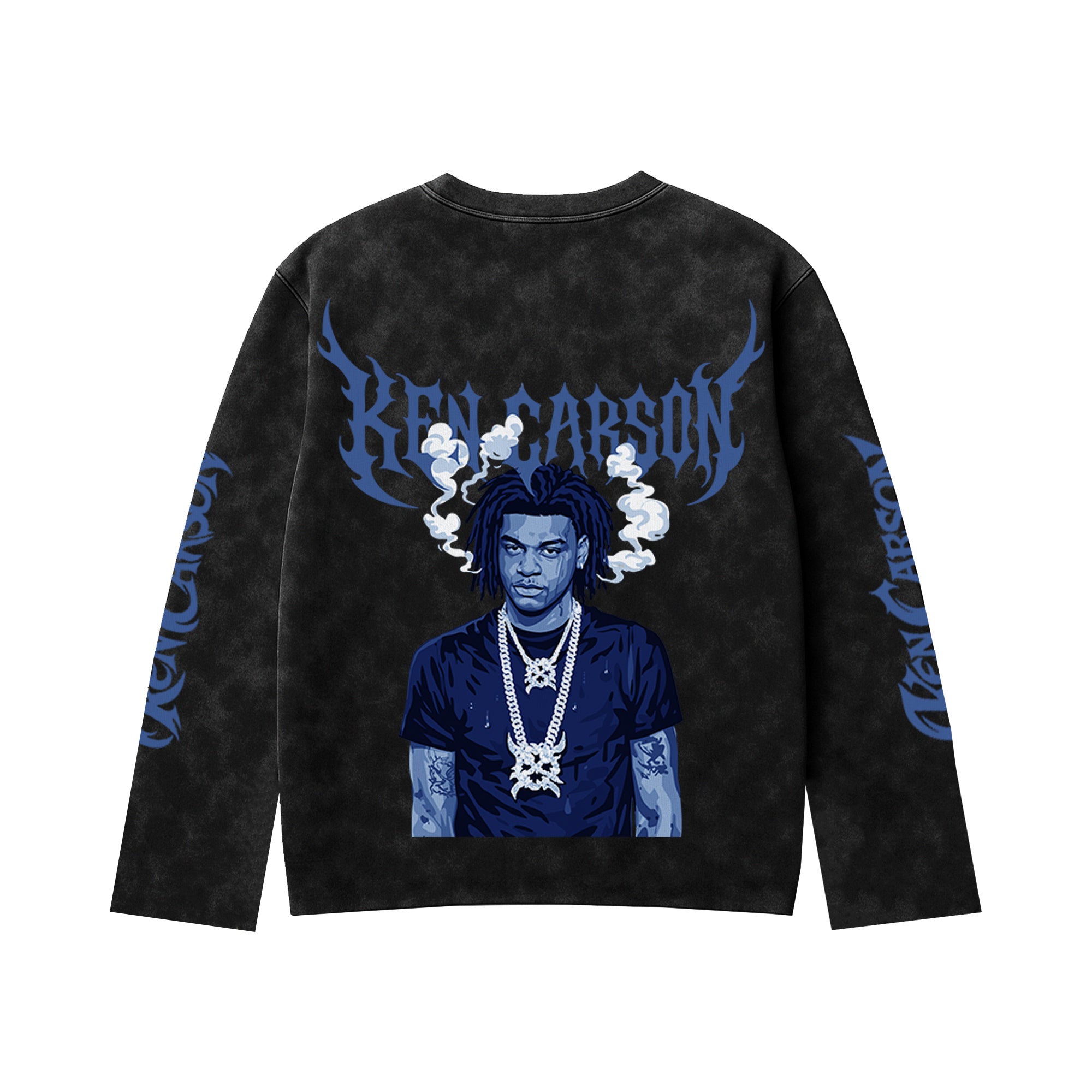 Blue Reign Acid Wash Full Sleeve Tee