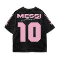 Neon Pink 10 Acid Wash Oversized Tee