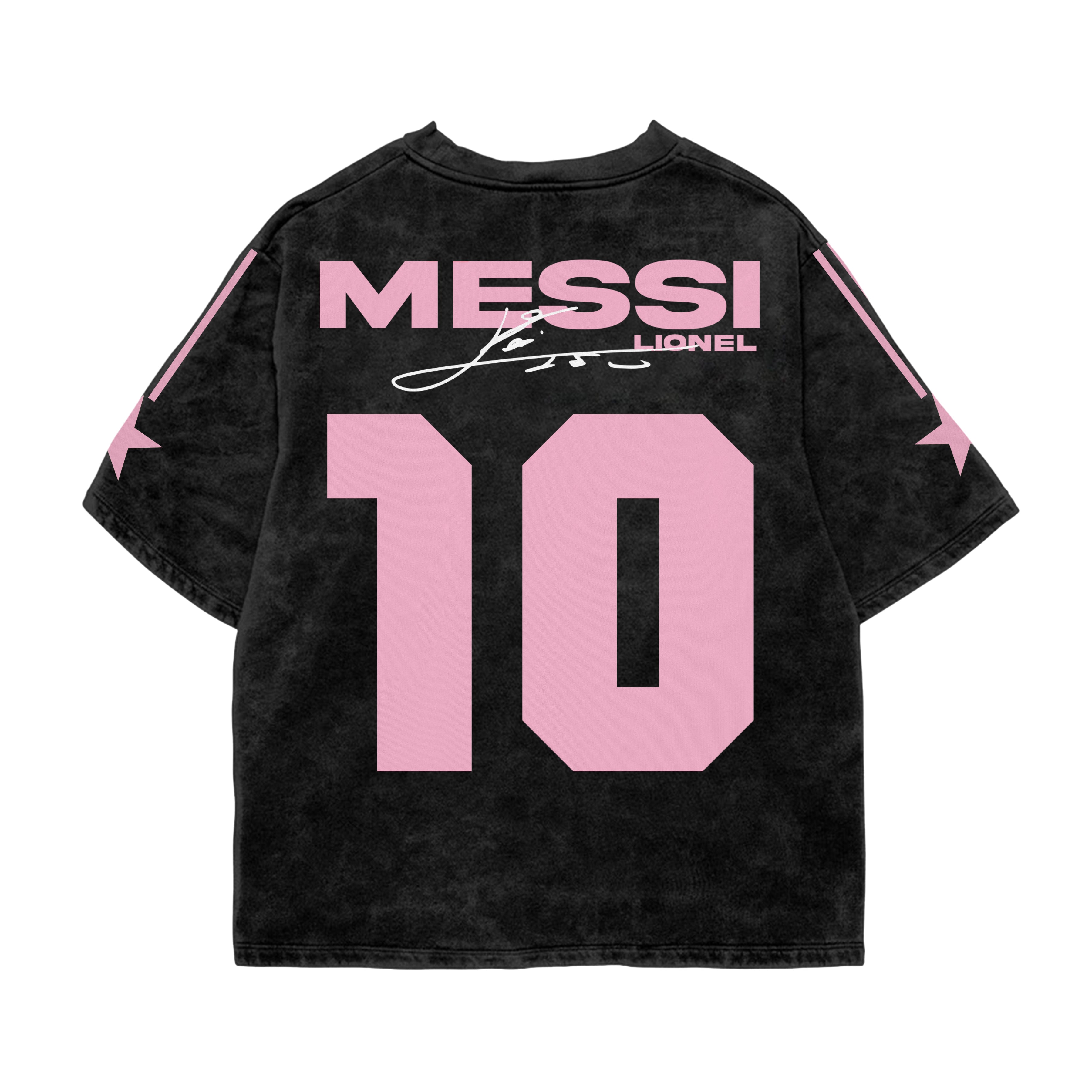 Neon Pink 10 Acid Wash Oversized Tee