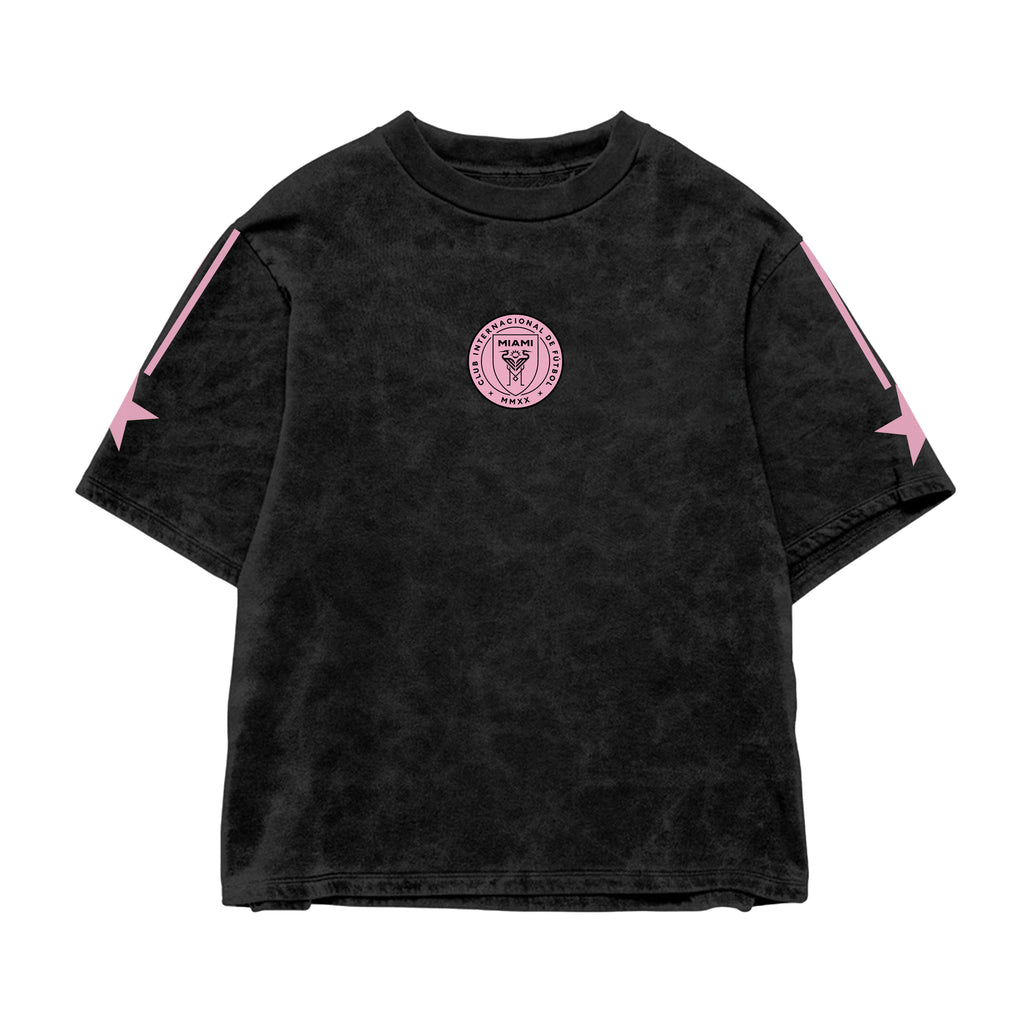 Neon Pink 10 Acid Wash Oversized Tee