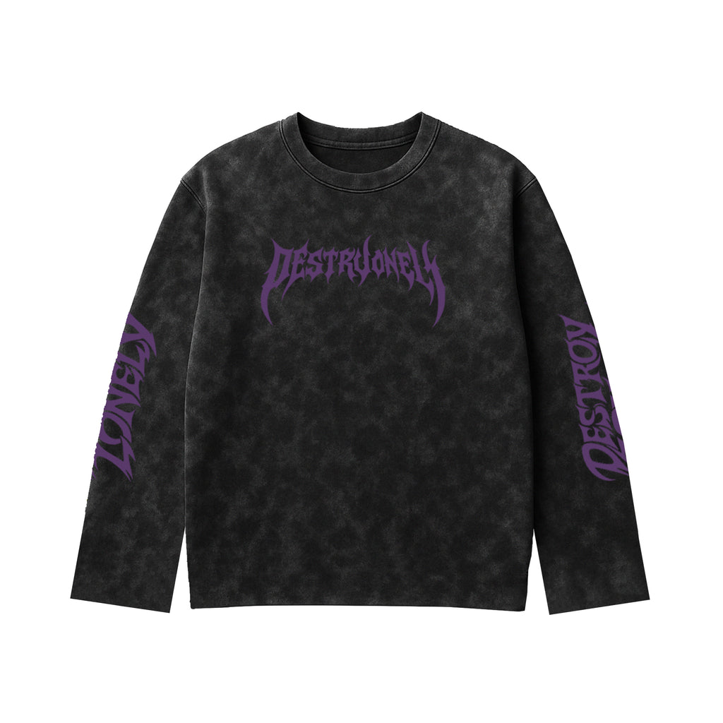 Destruction Acid Wash Full Sleeve Tee