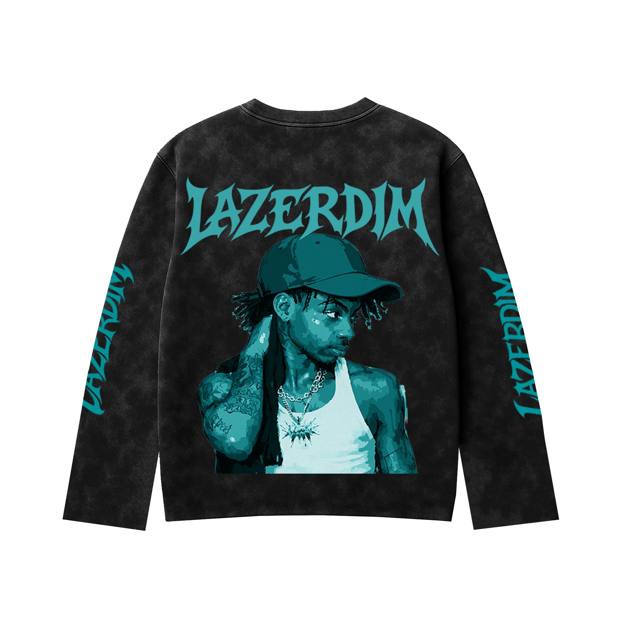 Lazerdim Acid Wash Full Sleeve Tee