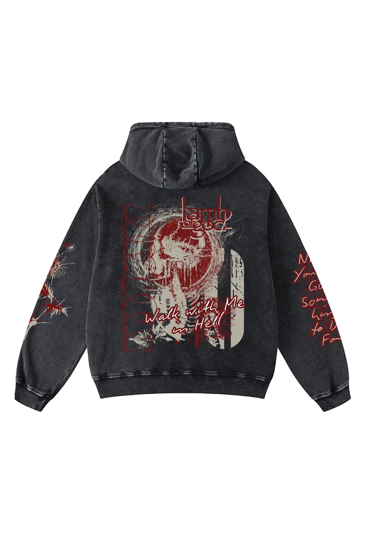 Lamb Of God Designed Oversized Hoodie