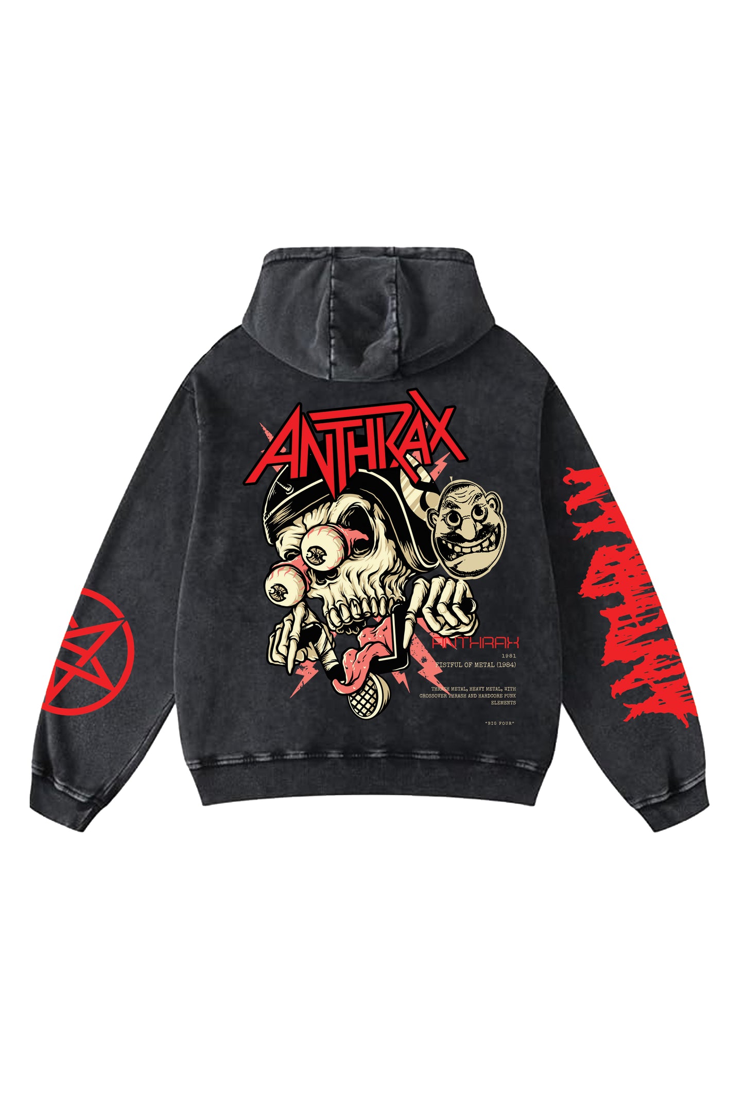 Anthrax Designed Oversized Hoodie