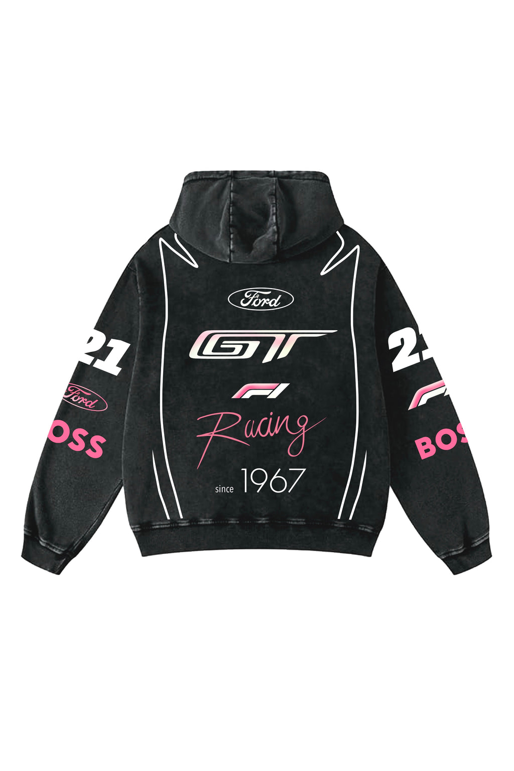 Mustang Designed Oversized Hoodie