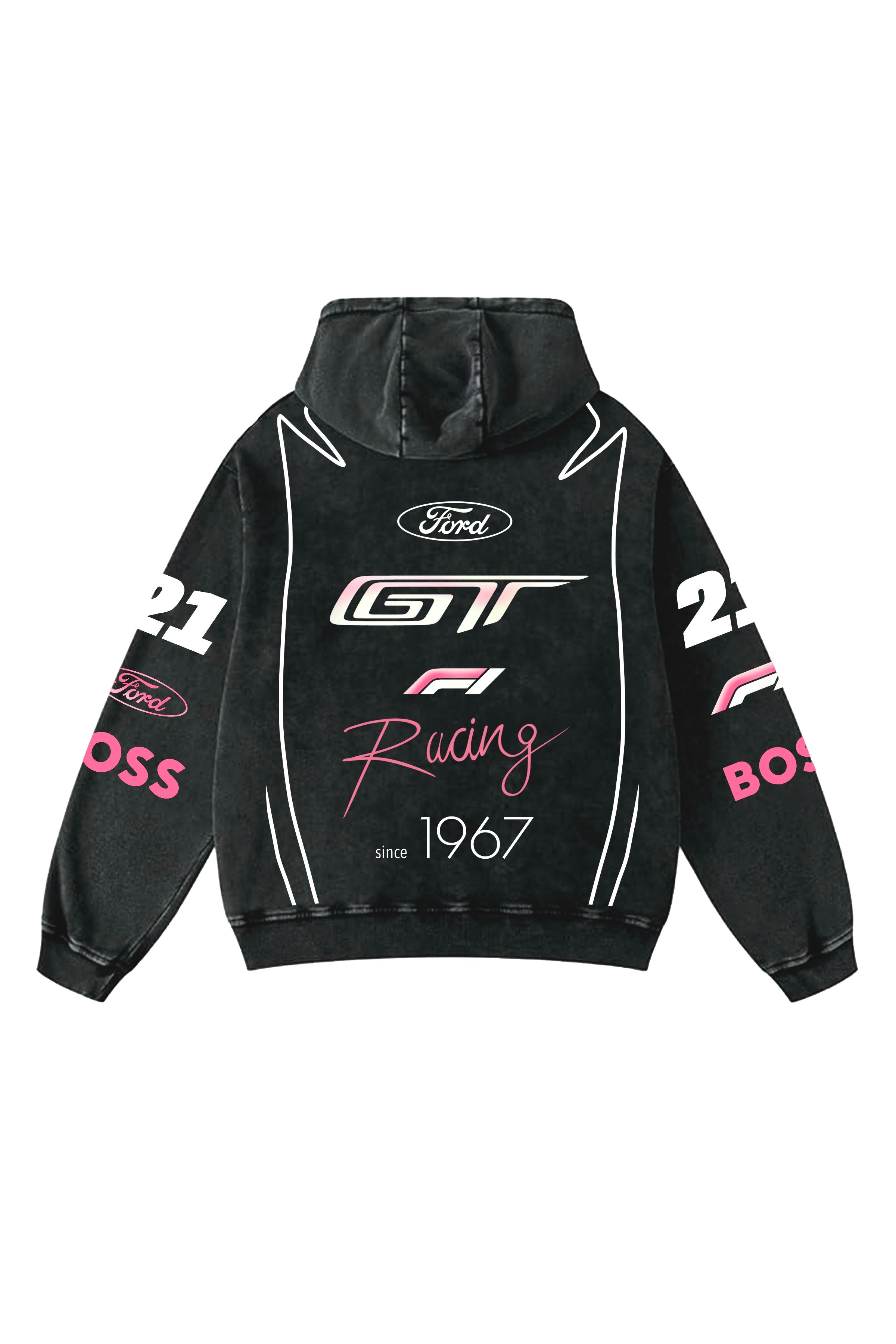 Mustang Designed Oversized Hoodie