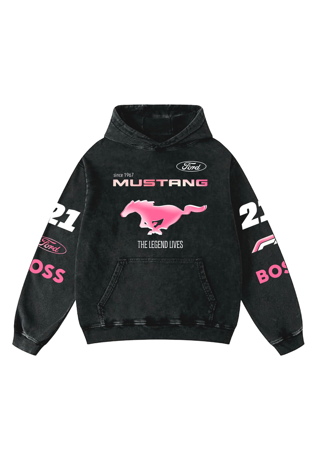 Mustang Designed Oversized Hoodie