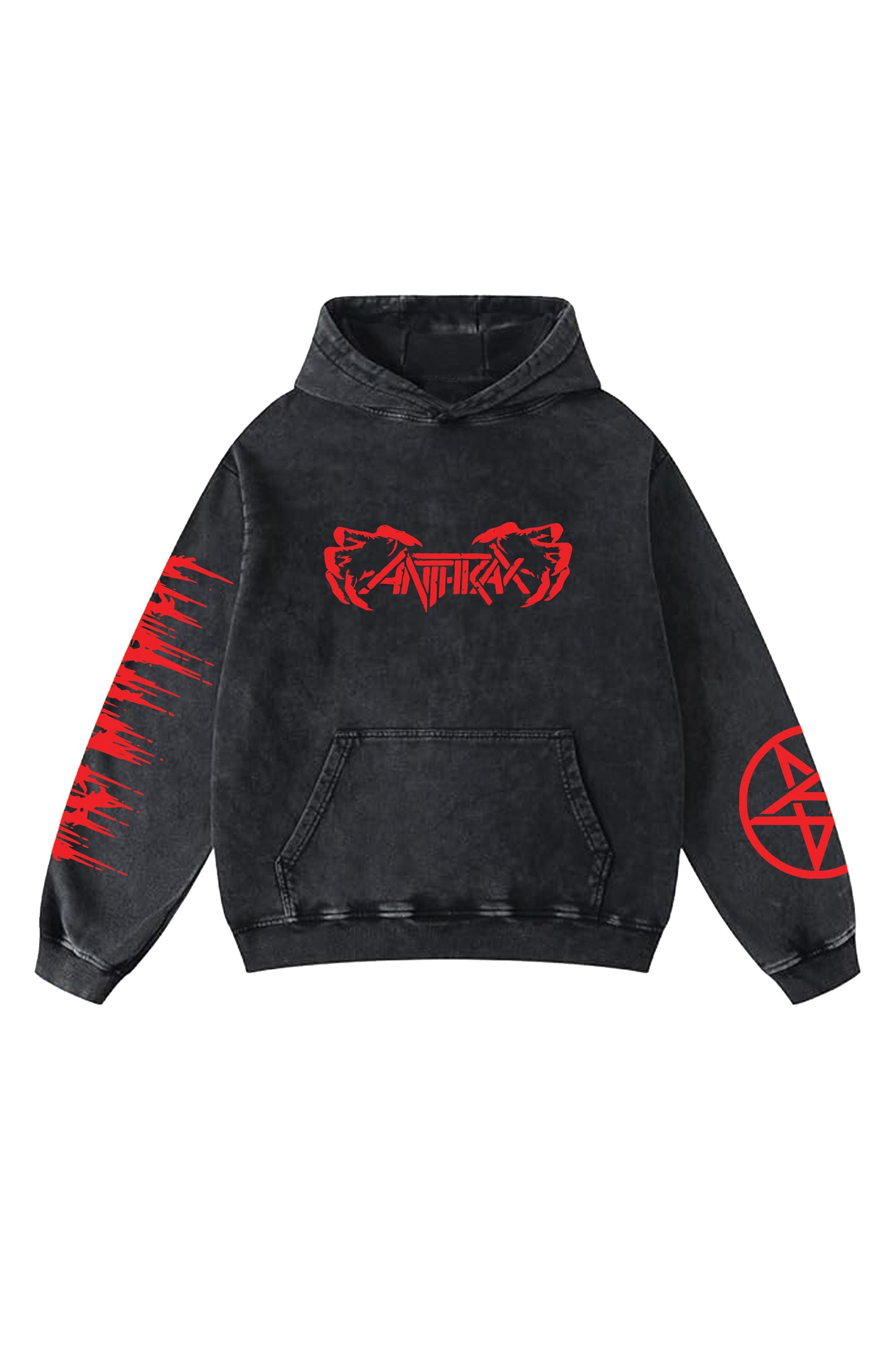 Anthrax Designed Oversized Hoodie