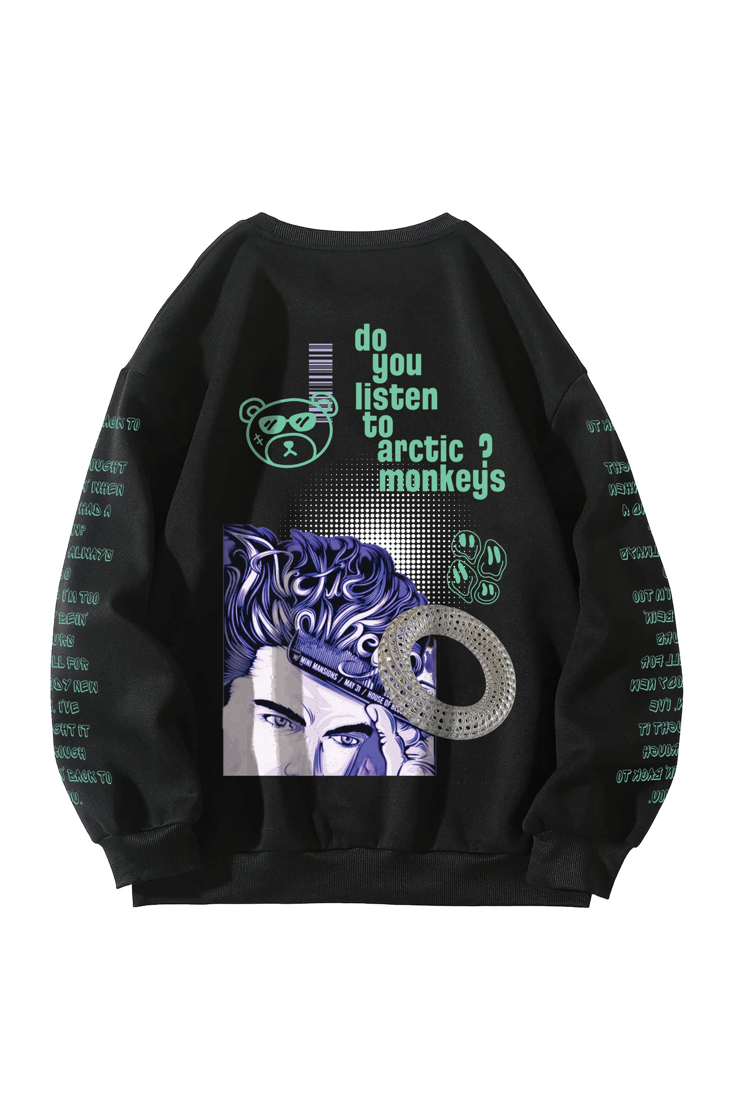 Arctic Monkeys Designed Oversized Sweatshirt