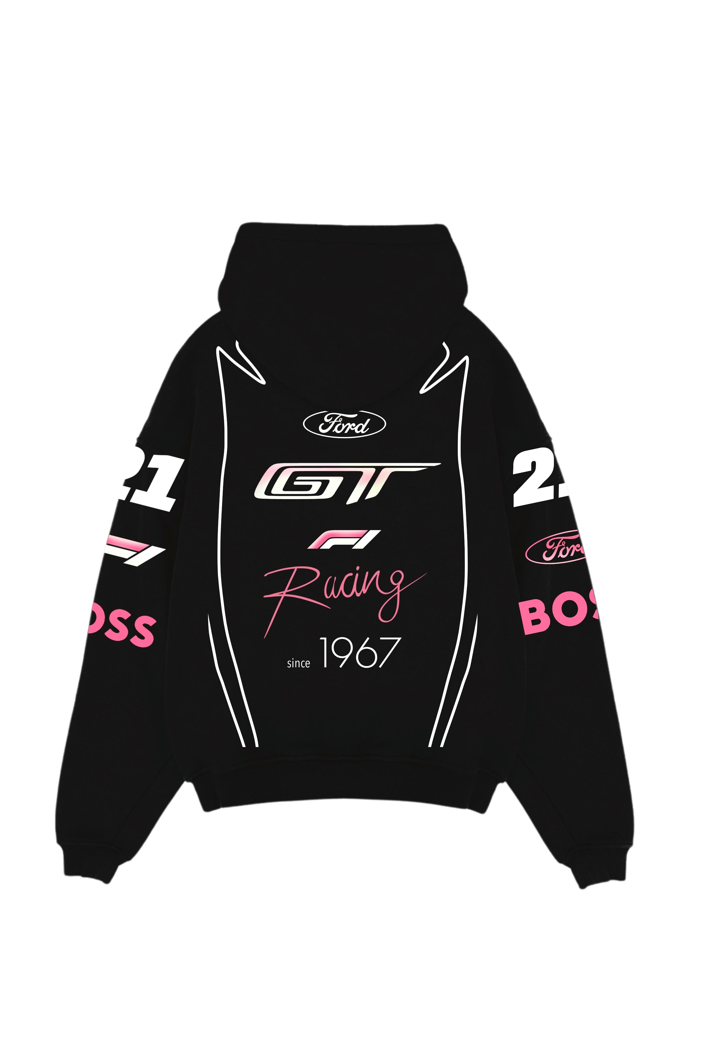 Mustang Designed Oversized Hoodie