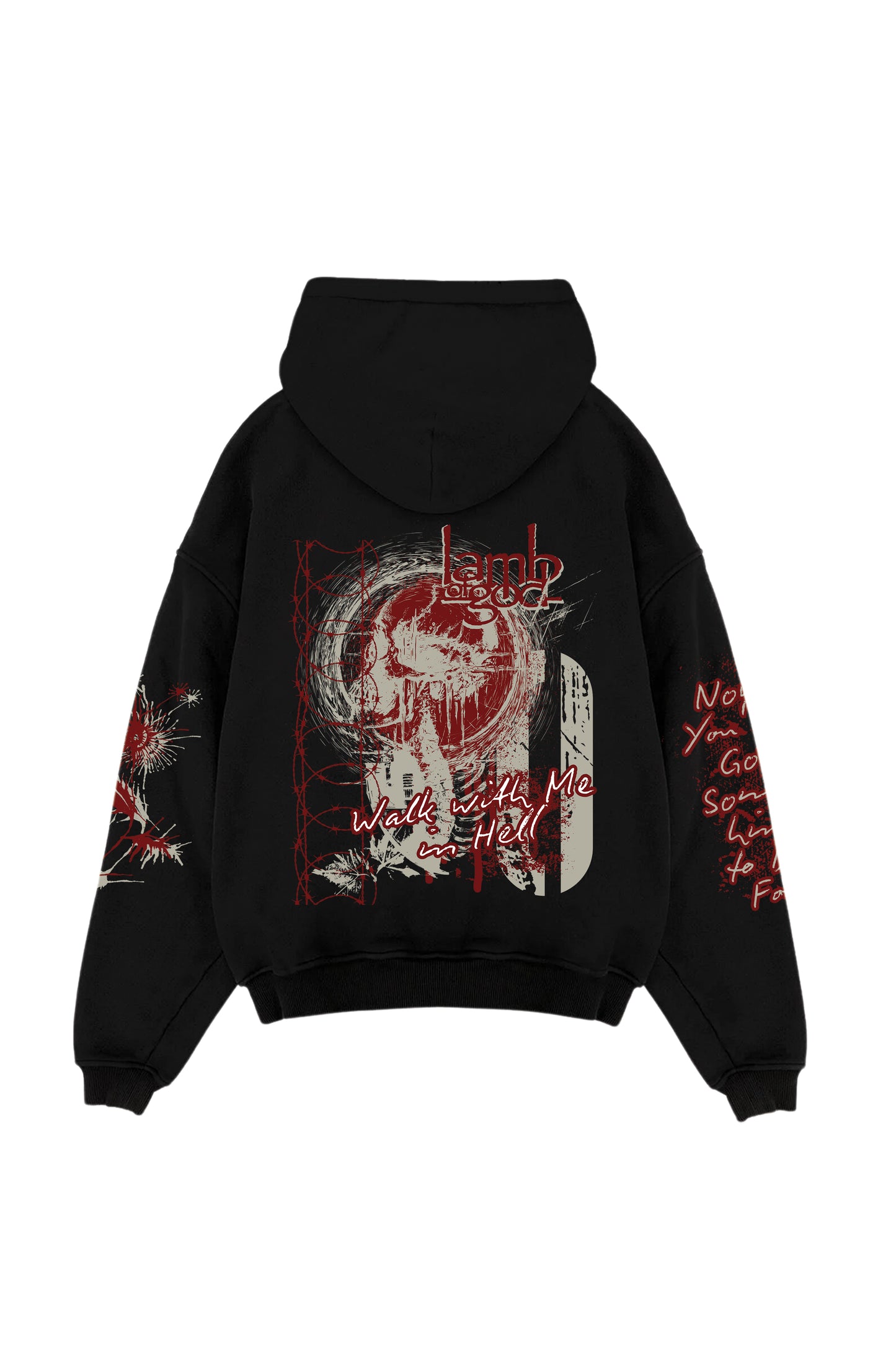 Lamb Of God Designed Oversized Hoodie