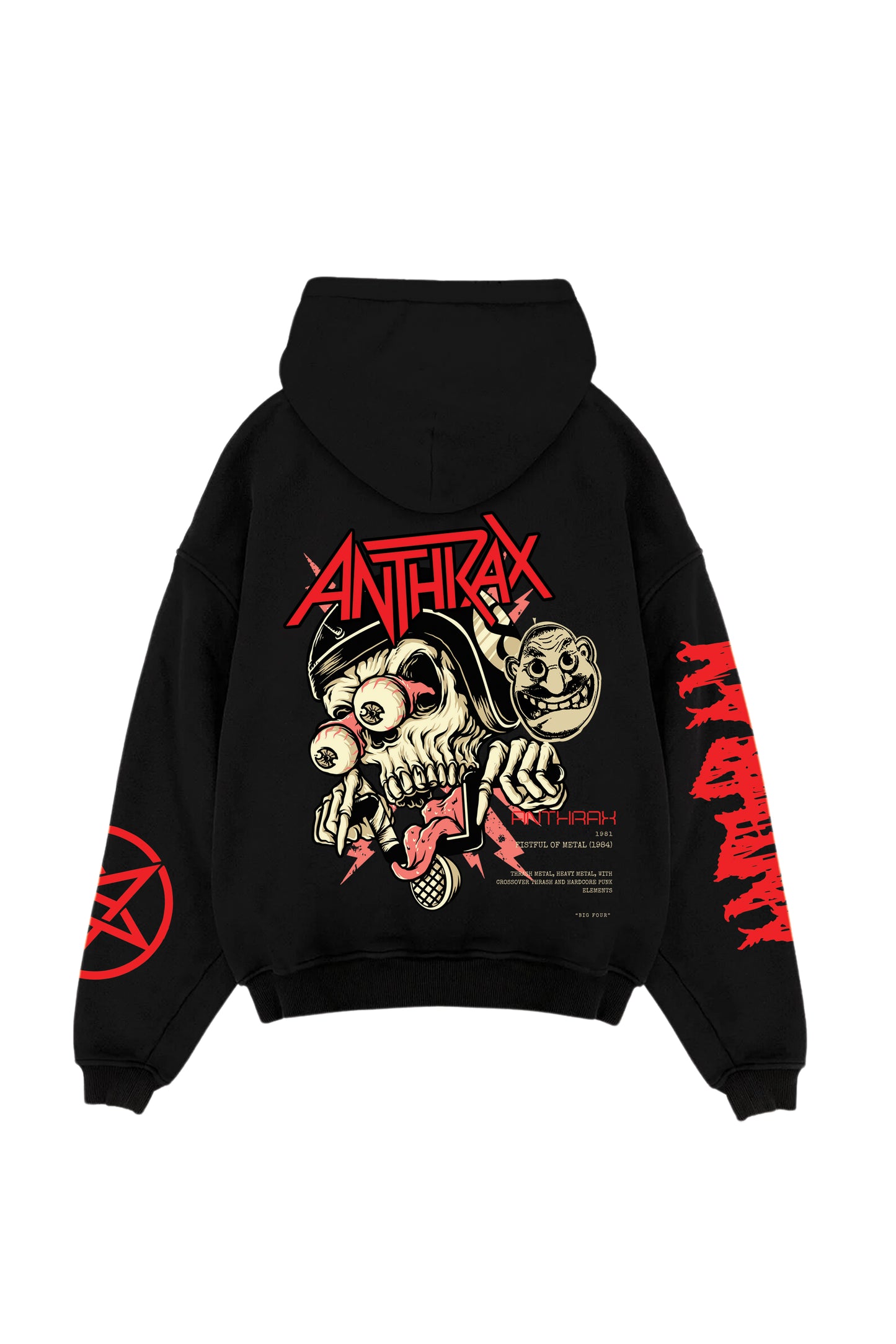 Anthrax Designed Oversized Hoodie