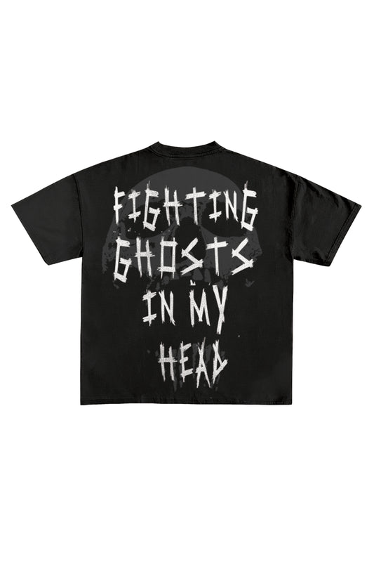 Fighting Ghosts In My Head Designed Oversized T-shirt