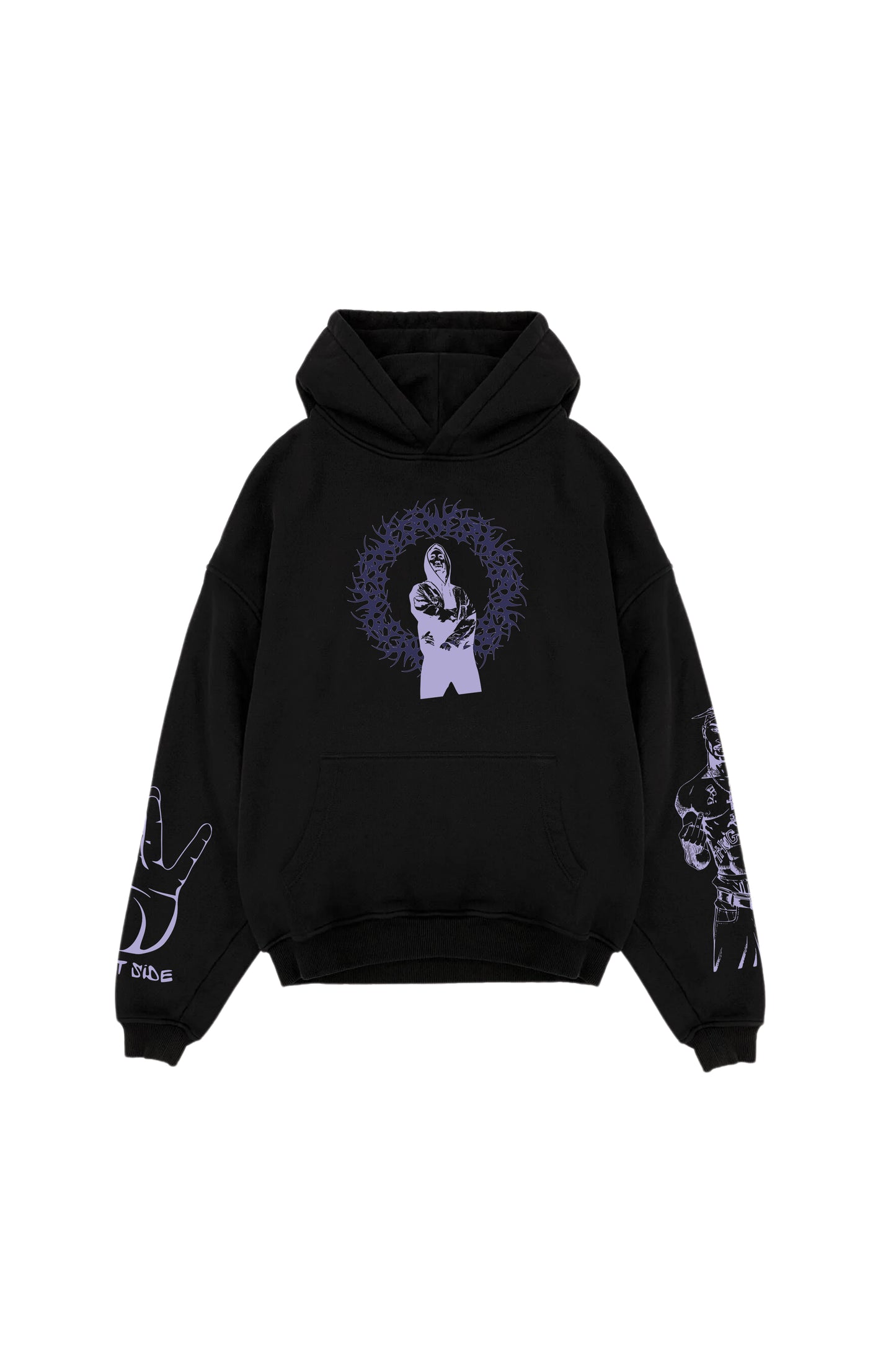 Tupac Shakur Designed Oversized Hoodie