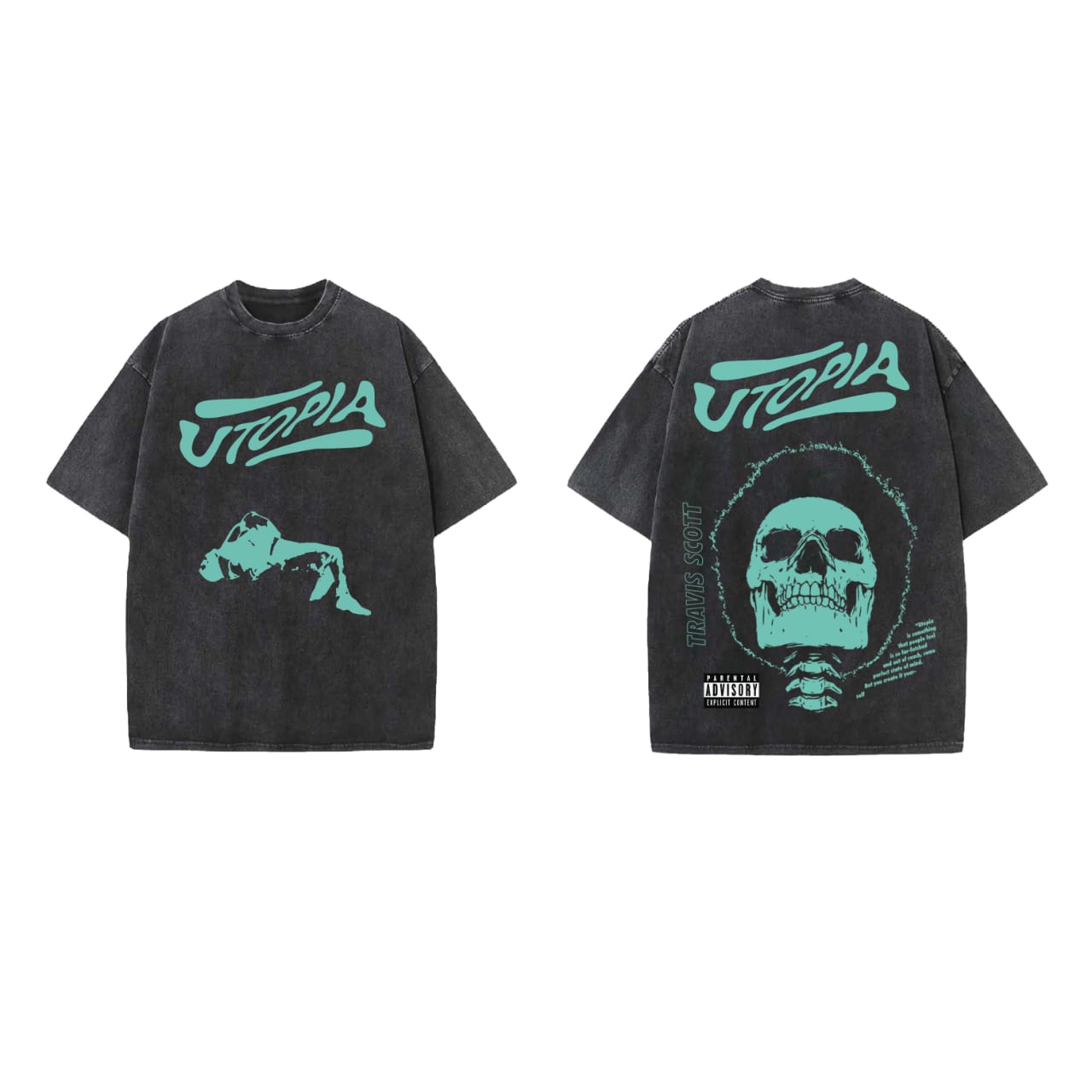 Utopia Travis Scott Designed Oversized T-shirt – Iconicmunk