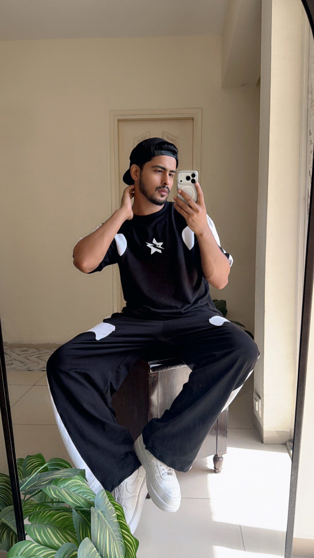 Dual Tone Oversized Tee
