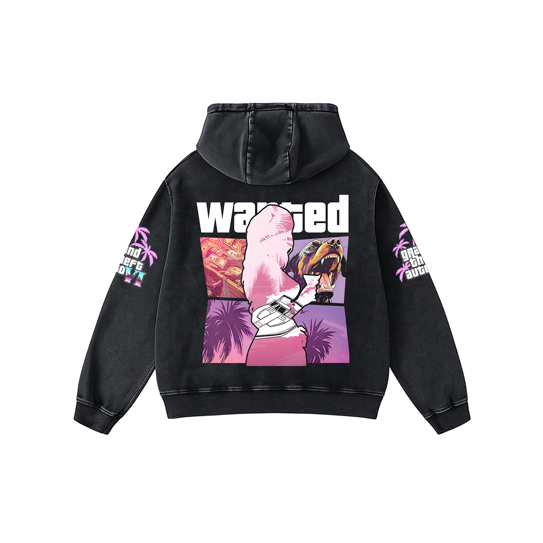 GTA VI Acid Wash Hoodie