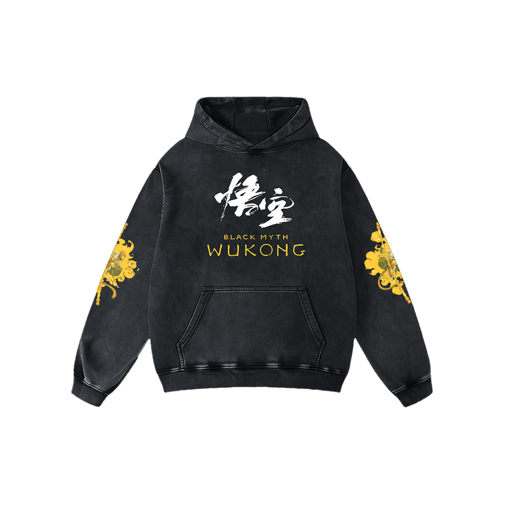 Black Myth Wukong Acid Wash Hoodie