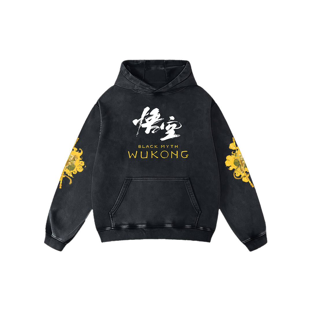 Black Myth Wukong Acid Wash Hoodie