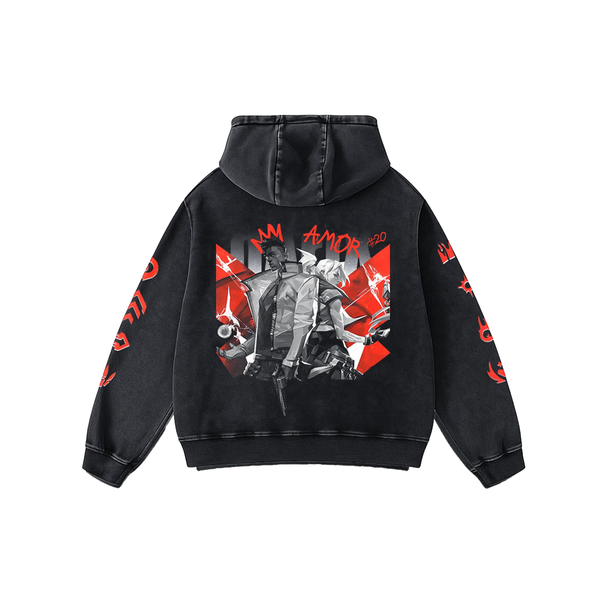 Valorant Acid Wash Hoodie – Iconicmunk