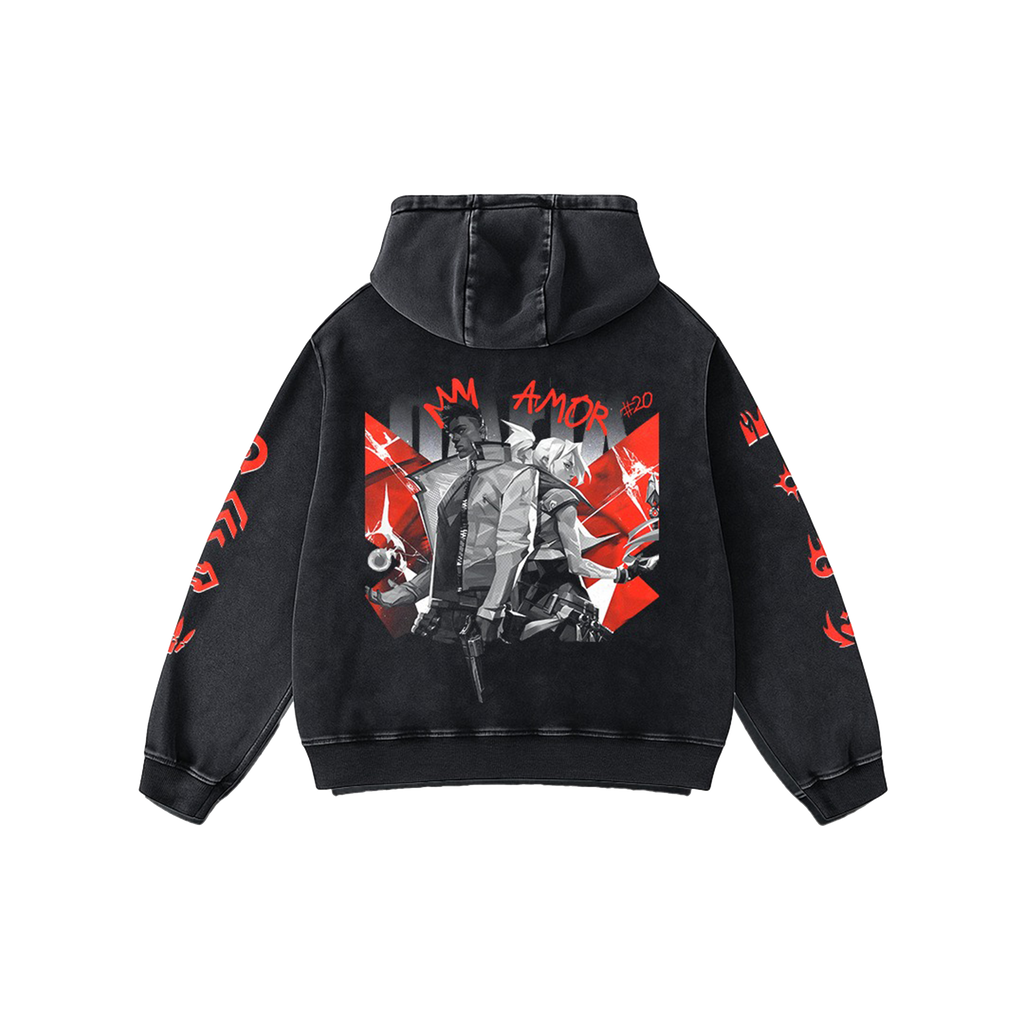 Valorant Acid Wash Hoodie