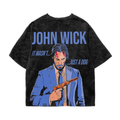 John Wick Acid Wash Oversized Tee