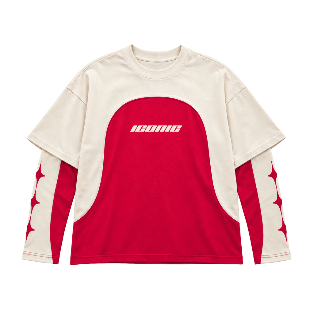 Iconic Red Fake Sleeve Tee