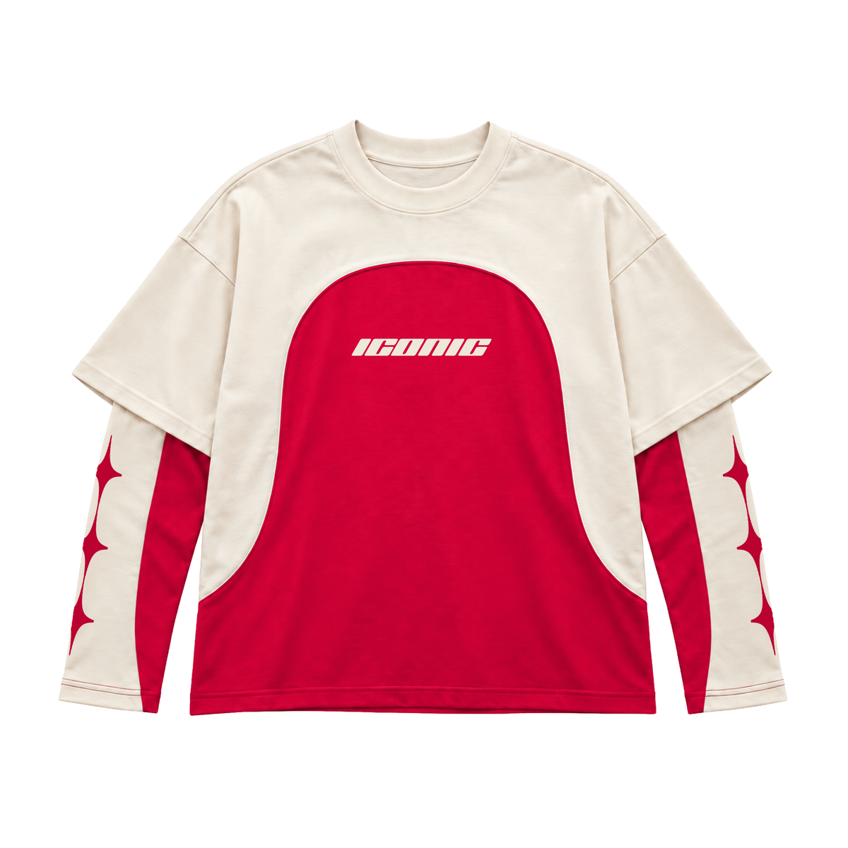 Iconic Red Fake Sleeve Tee