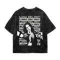 Lana Del Ray Acid Wash Oversized Tee