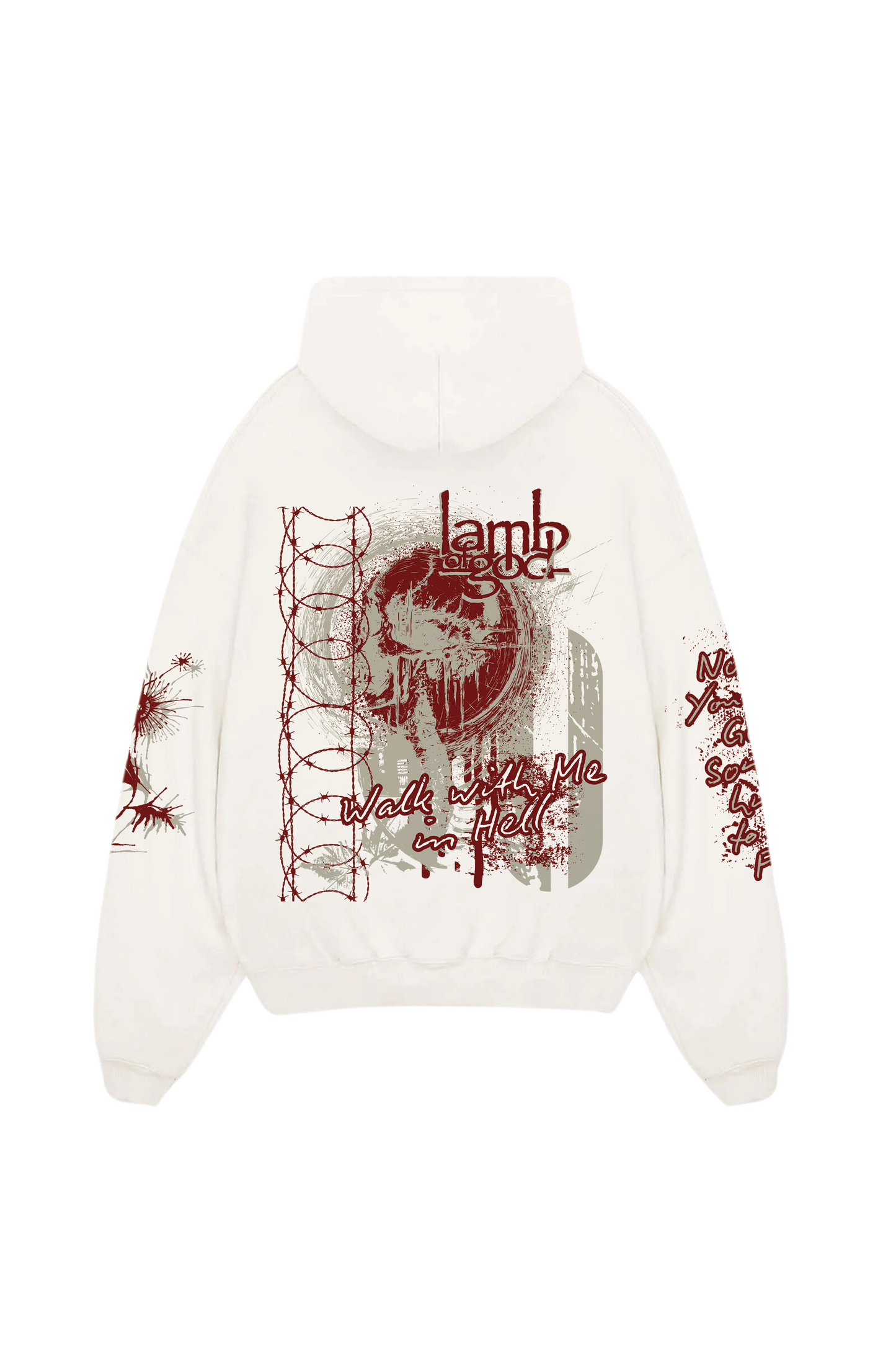 Lamb Of God Designed Oversized Hoodie