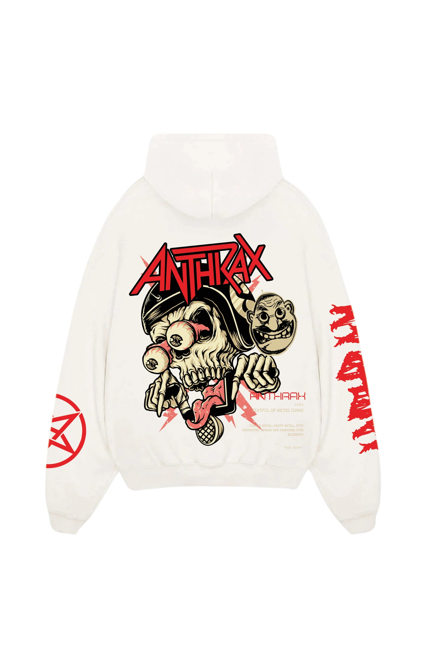 Anthrax Designed Oversized Hoodie