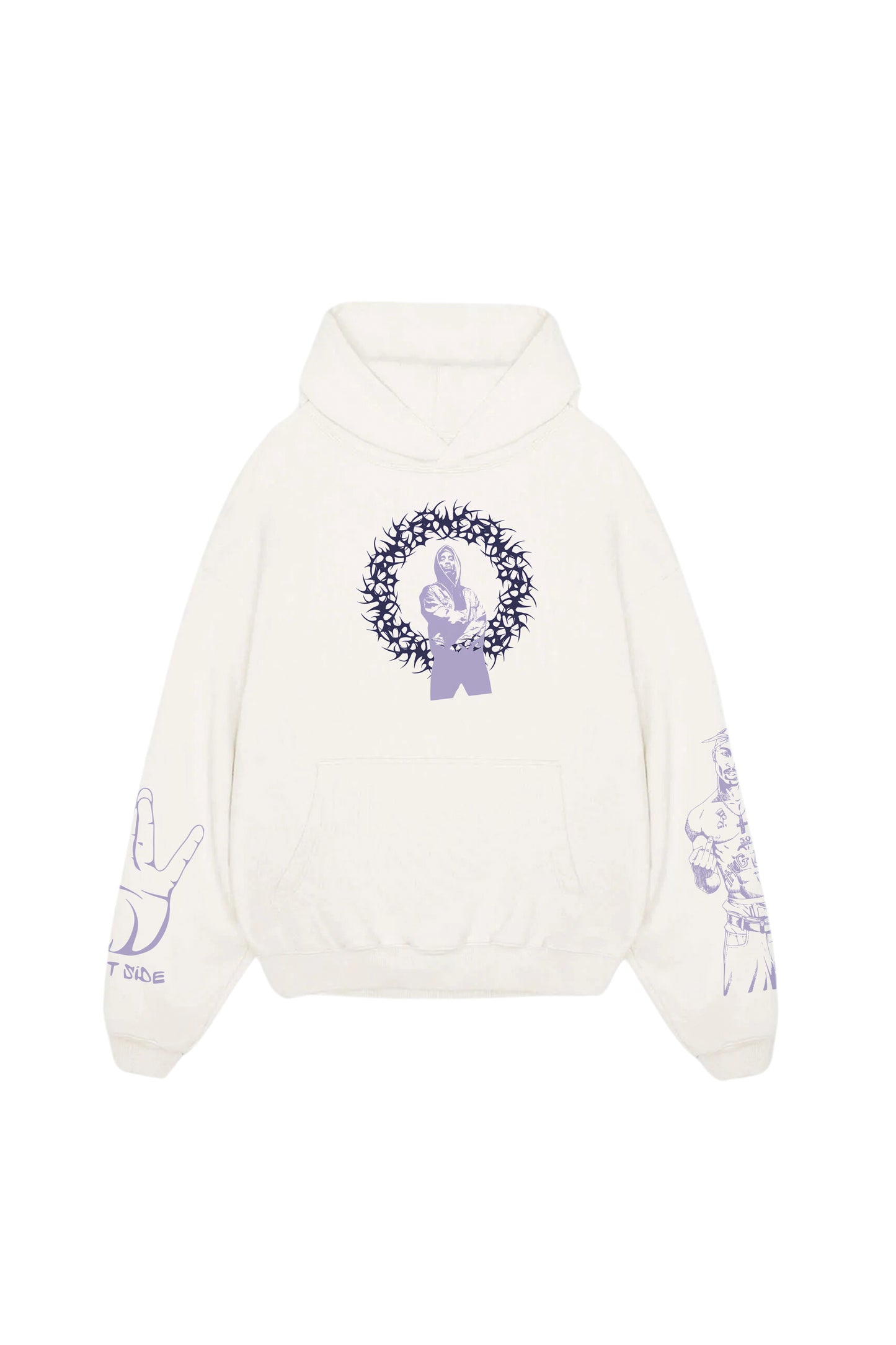 Tupac Shakur Designed Oversized Hoodie