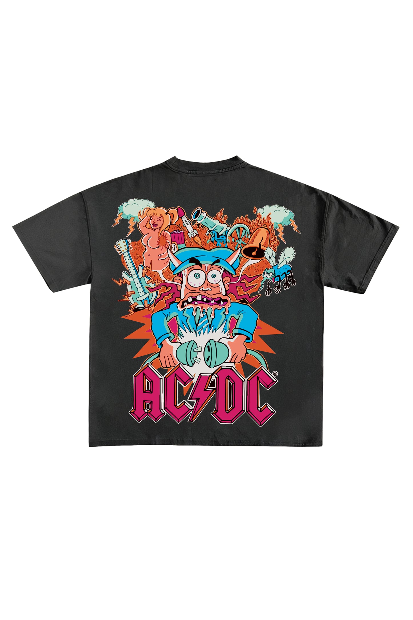 ACDC Designed Oversized T-shirt