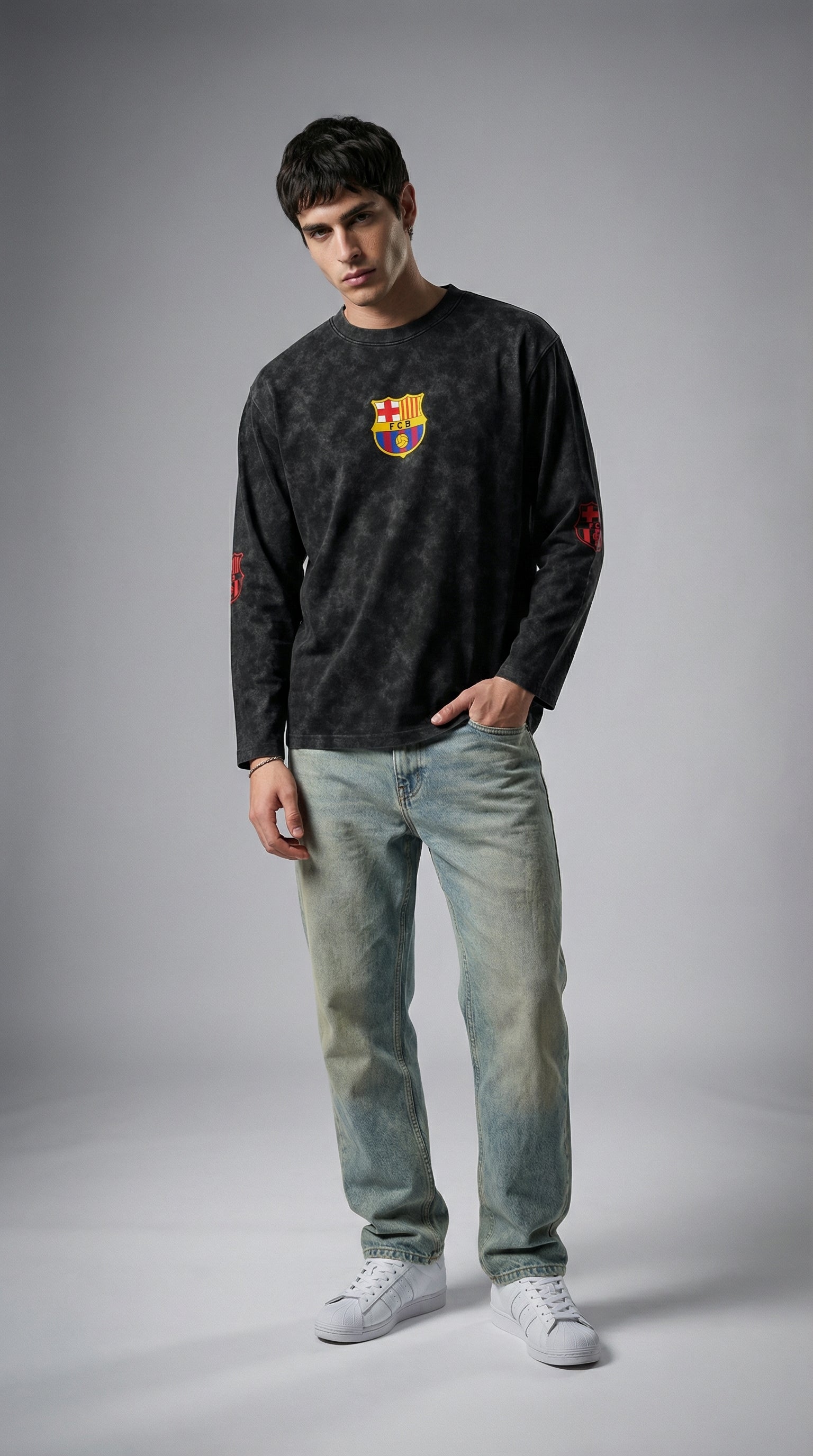 LAMINE YAMAL ACID WASH FULL SLEEVE TEE