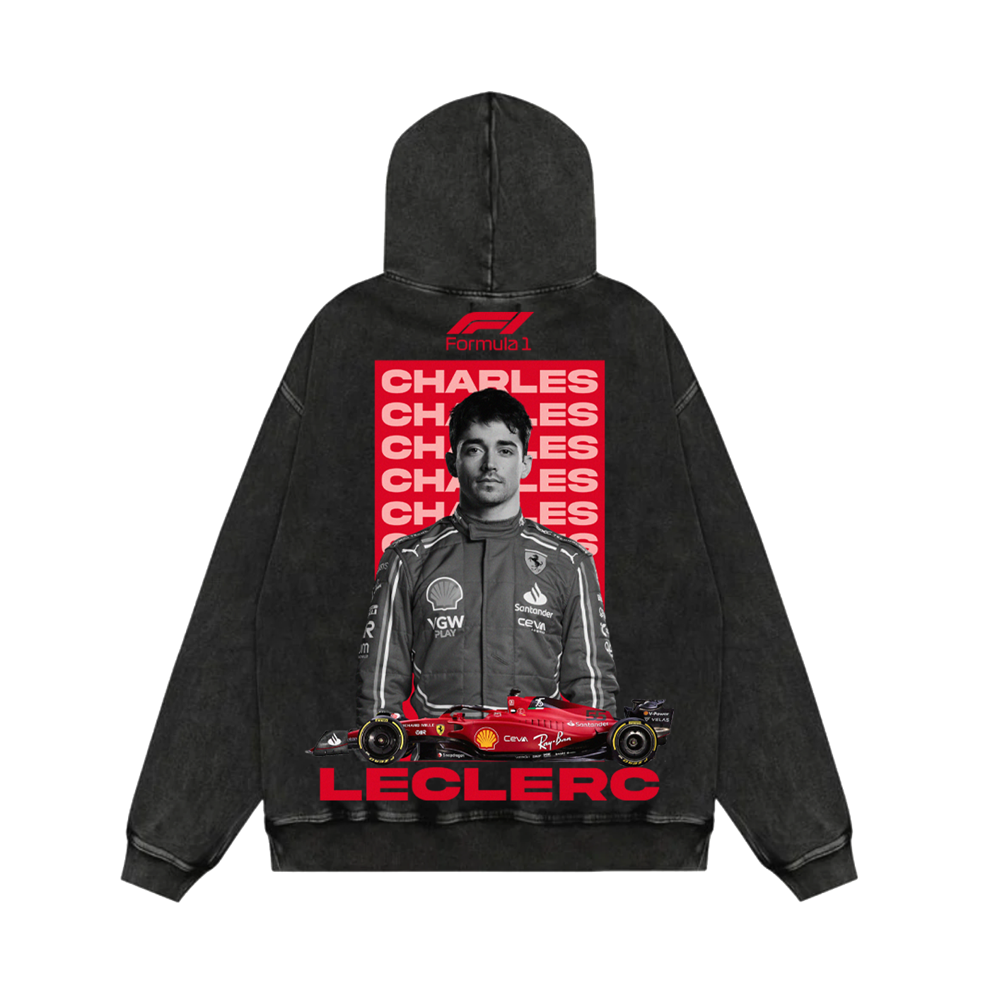 Monaco Acid Wash Oversized Hoodie